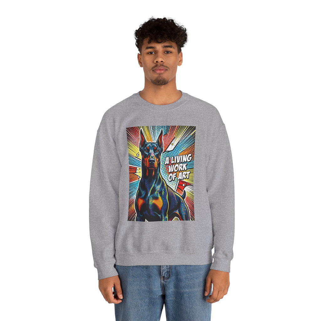 Doberman Pinscher Sweatshirt | Living Work of Art Collection | Pop Art