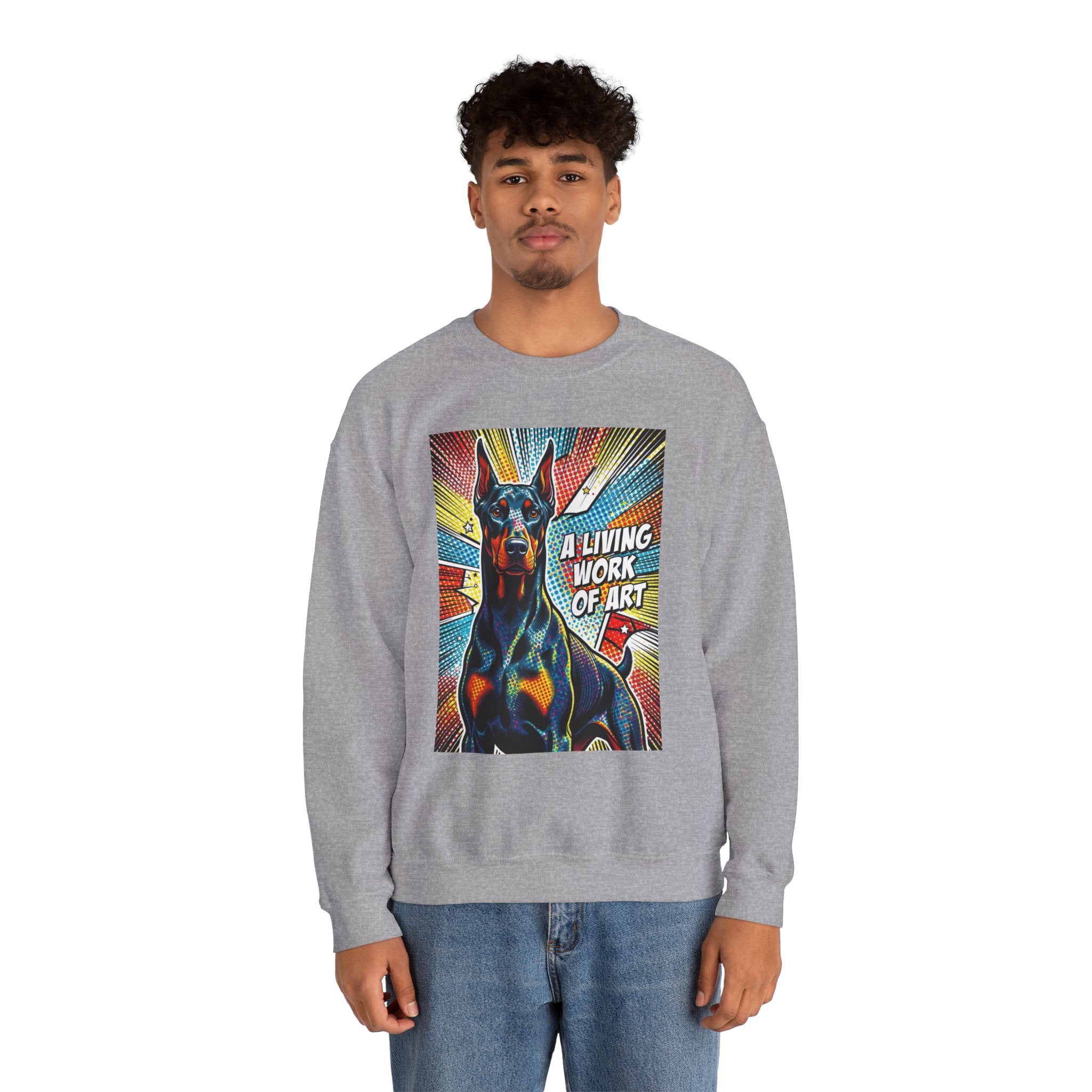 Doberman Pinscher Sweatshirt | Living Work of Art Collection | Pop Art