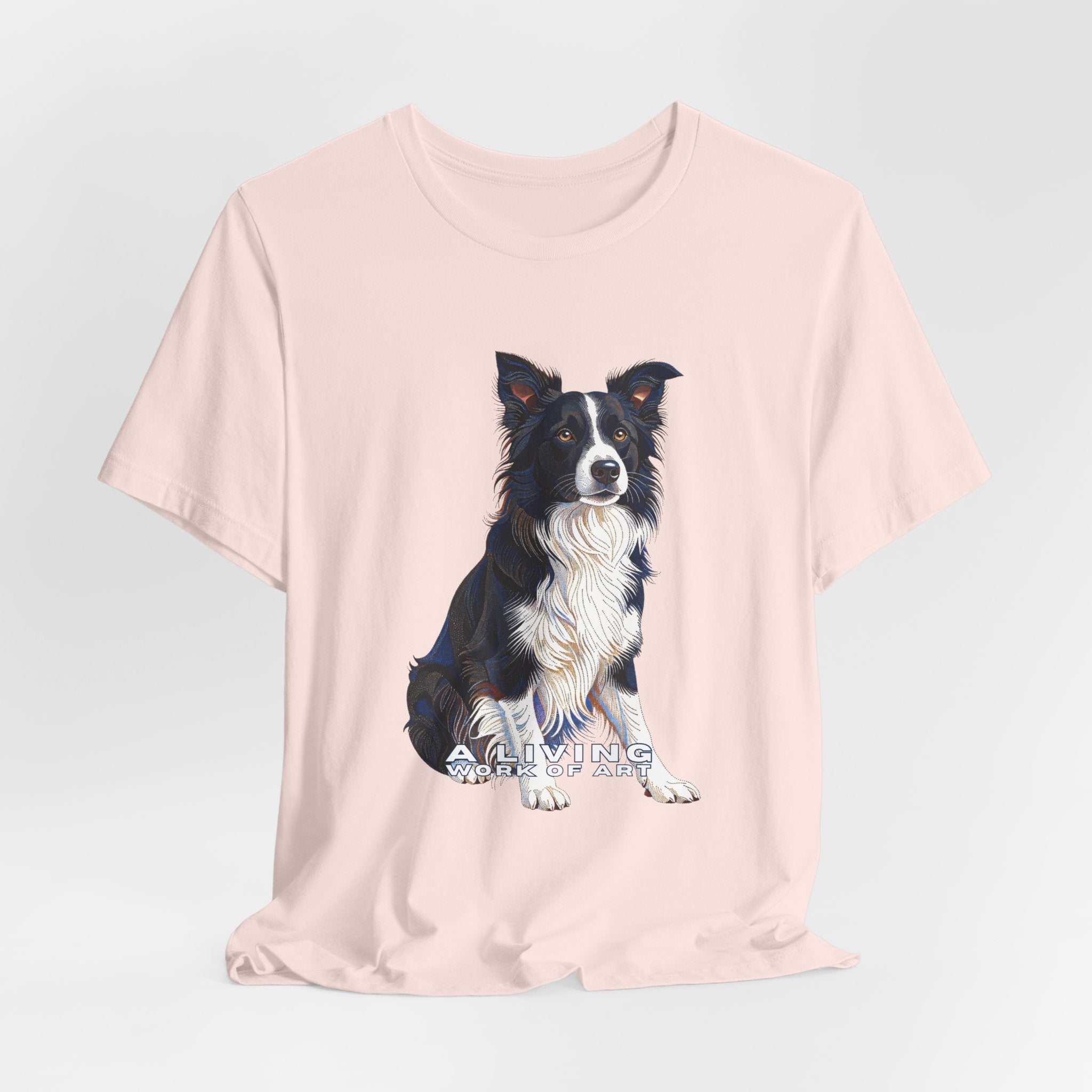 Border Collie T Shirt | Living Work of Art Collection | Pointillism Style