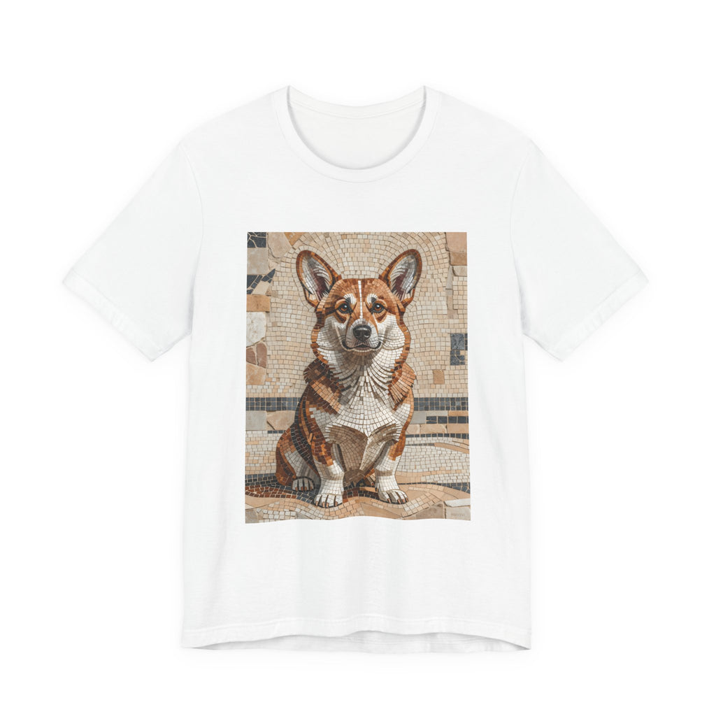 Corgi T Shirt | Living Work of Art Collection | Mosaic Style