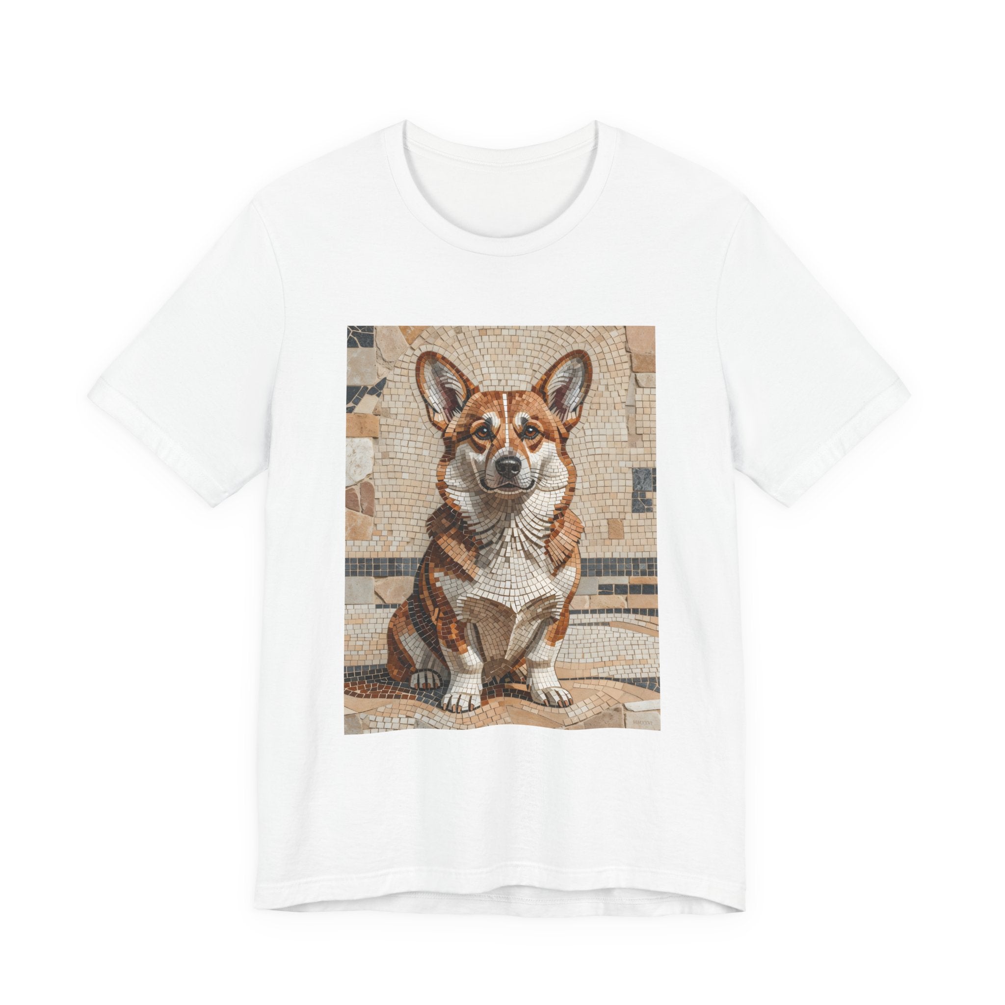 Corgi T Shirt | Living Work of Art Collection | Mosaic Style