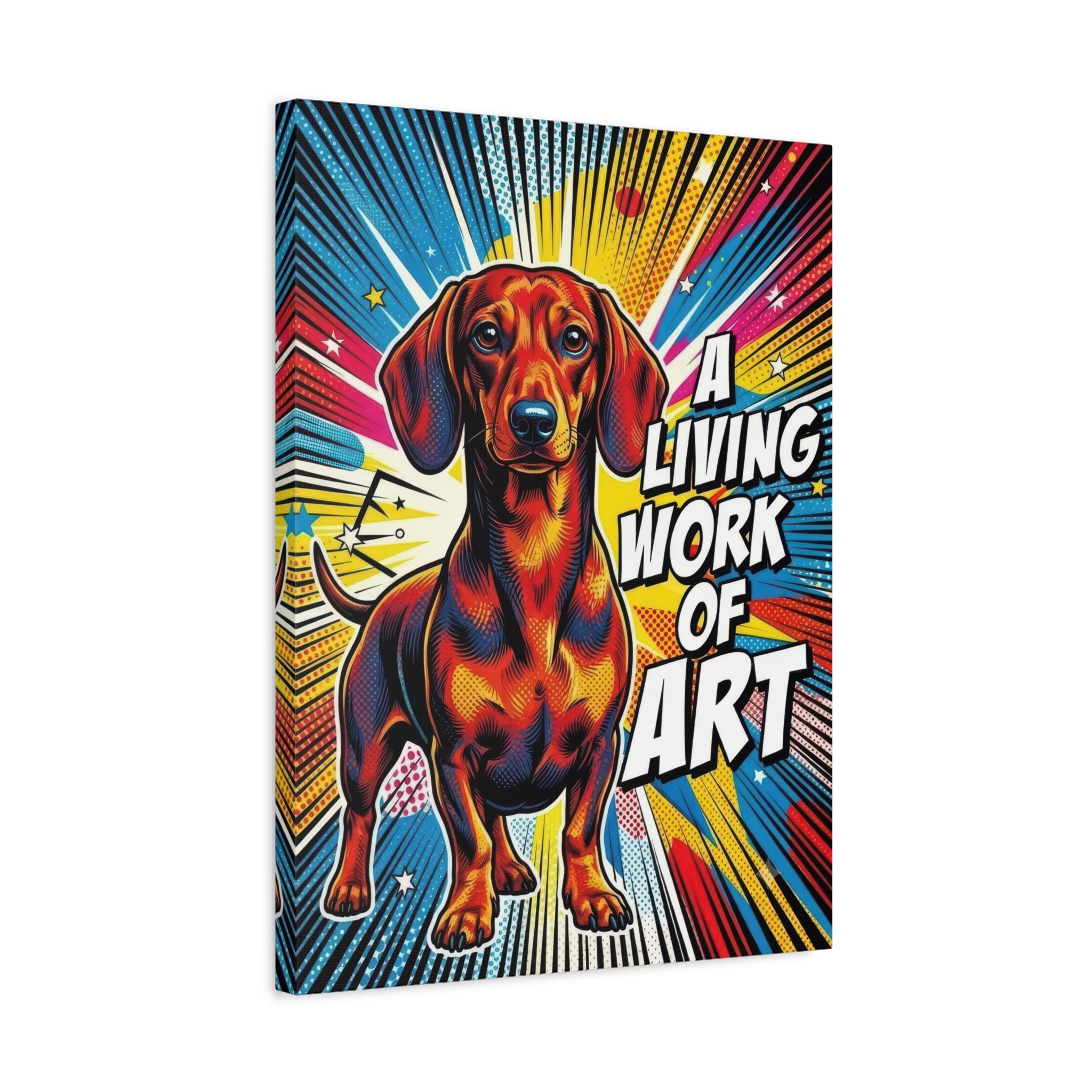 Dachshund Canvas Wall Art | Living Work of Art Collection | Pop Art Print