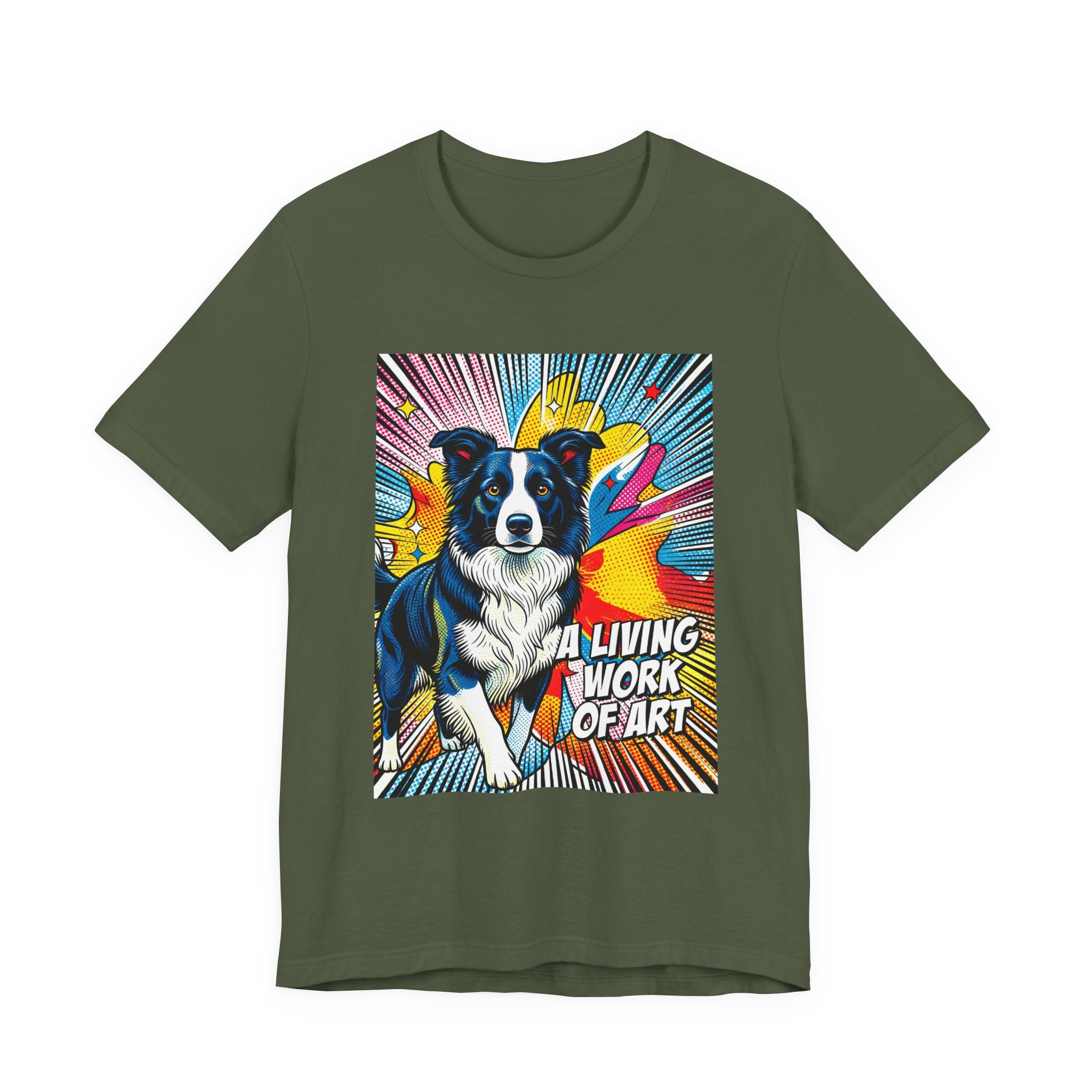 Border Collie T Shirt | Living Work of Art Collection | Pop Art