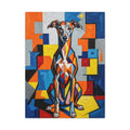 Italian Greyhound Canvas Wall Art | Living Work of Art Collection | Cubist Style Print