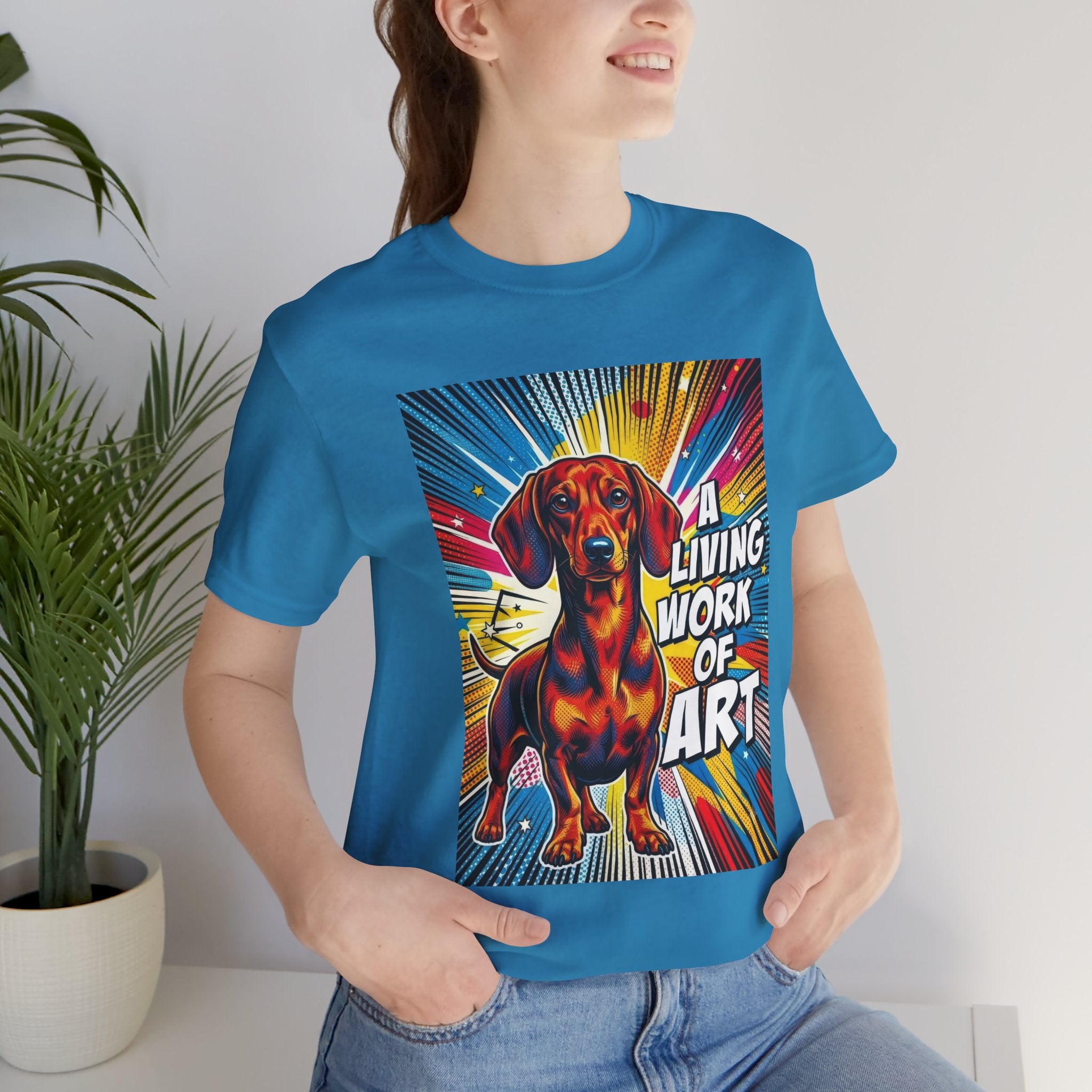 Dachshund T Shirt | Living Work of Art Collection | Pop Art