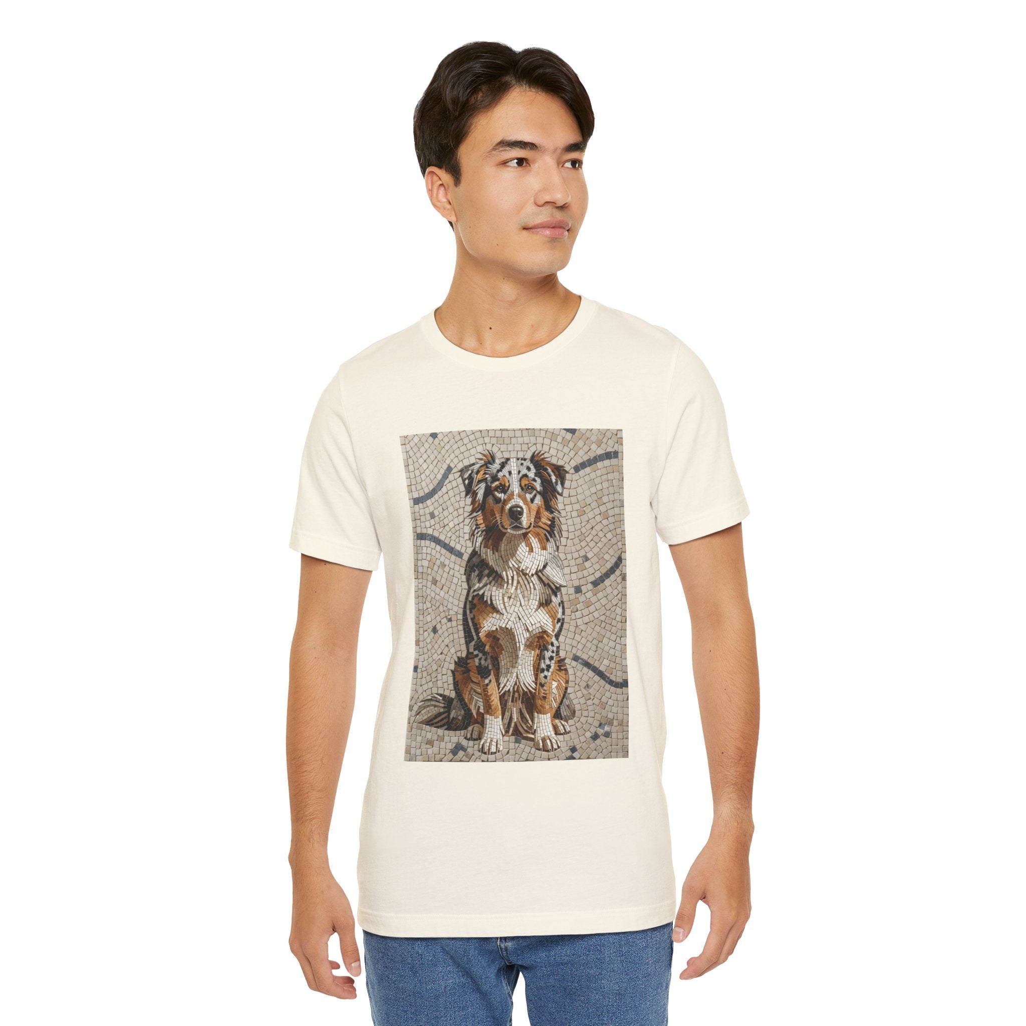 Australian Shepherd T Shirt | Living Work of Art Collection | Mosaic Style