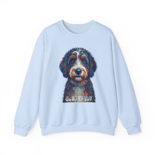 Bernedoodle Sweatshirt | Living Work of Art Collection | Pointillism Style