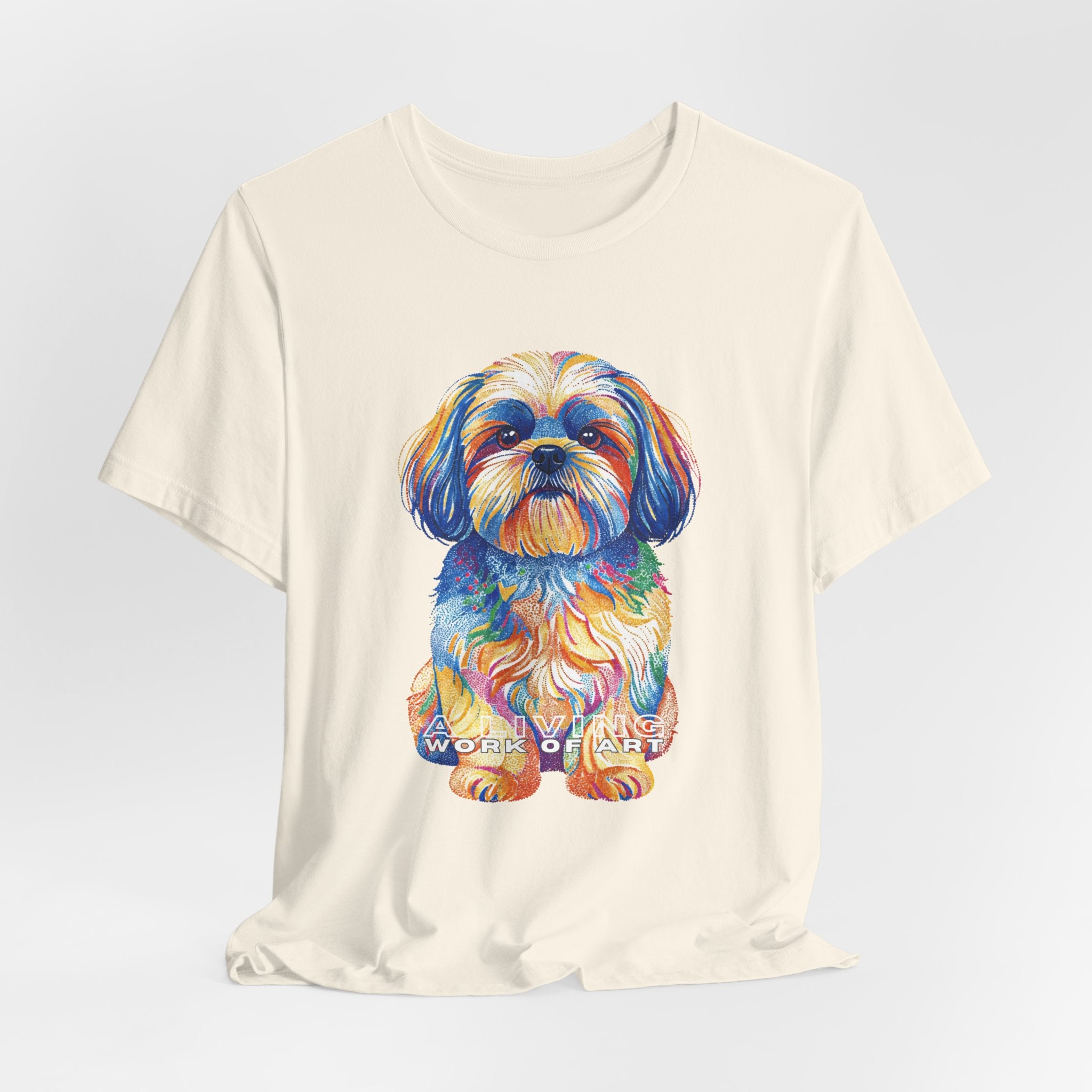 Shih Tzu T Shirt | Living Work of Art Collection | Pointillism Style