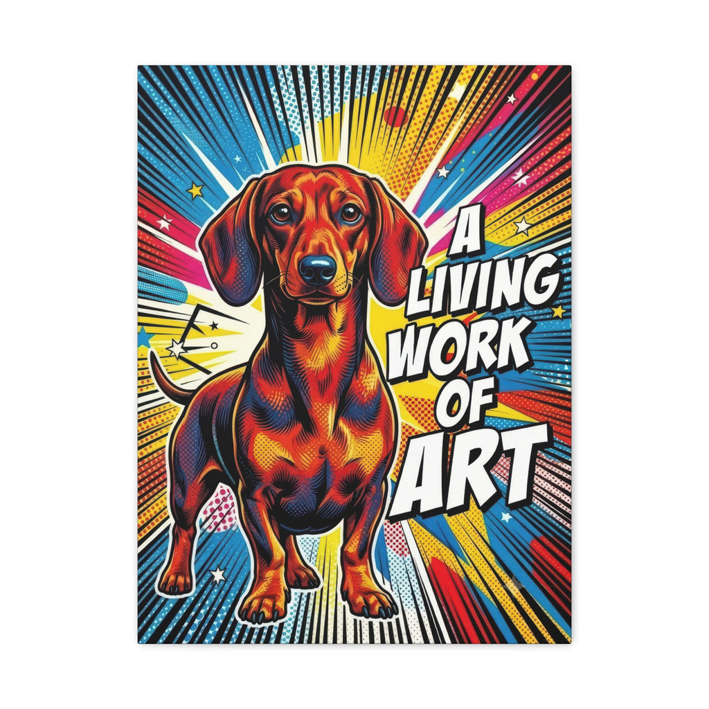 Dachshund Canvas Wall Art | Living Work of Art Collection | Pop Art Print