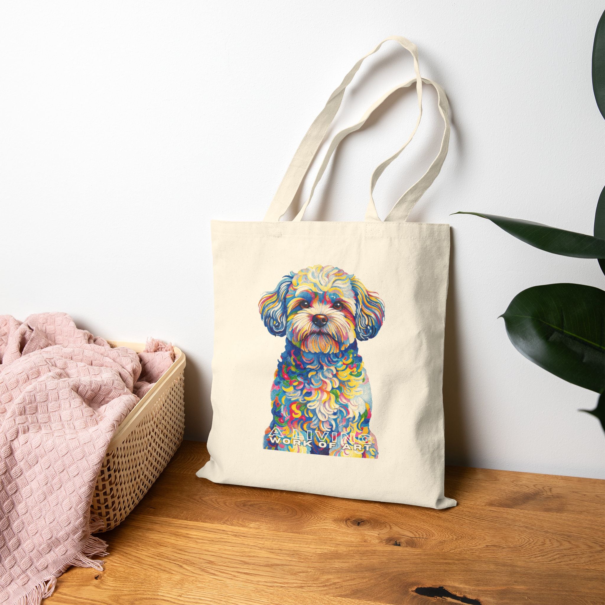 Shih-Poo Tote Bag | Living Work of Art Collection | Pointillism Style