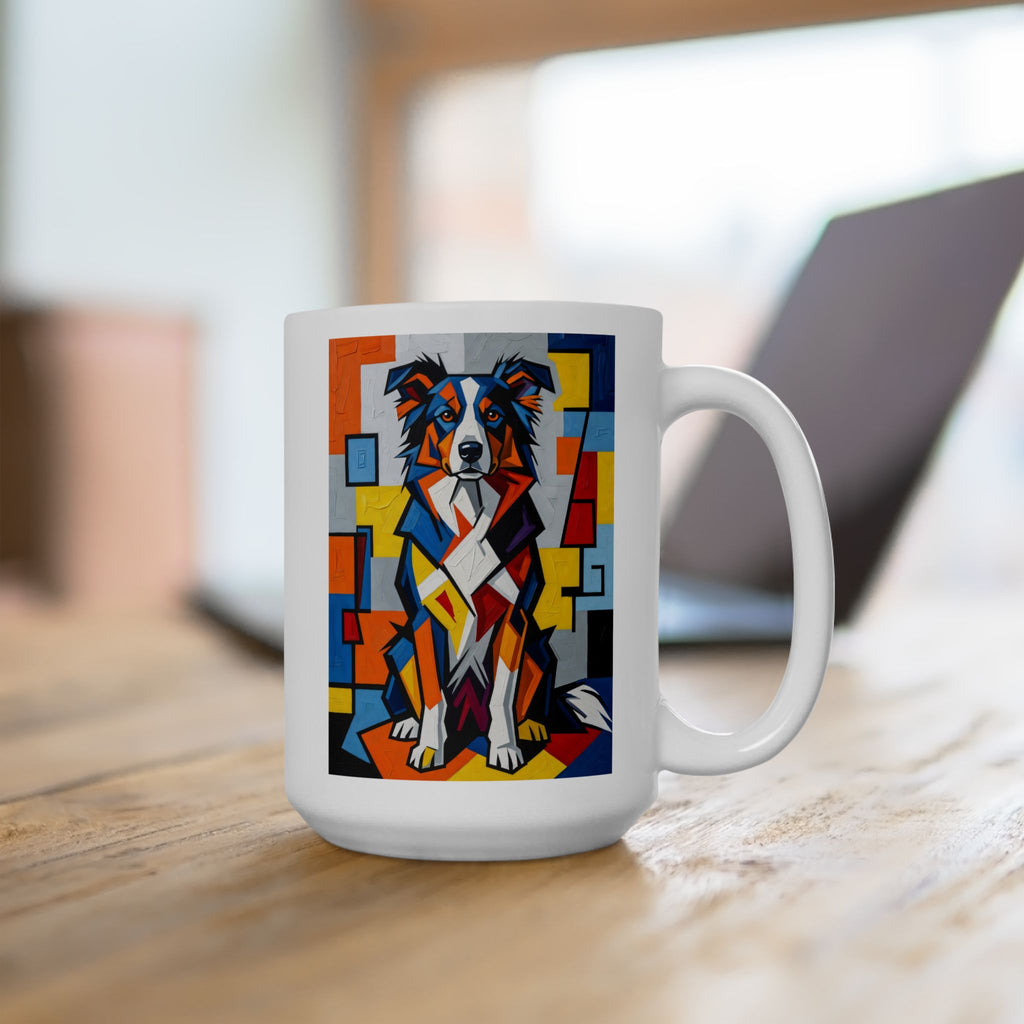 Border Collie Coffee Mug | Living Work of Art Collection | Cubist Style