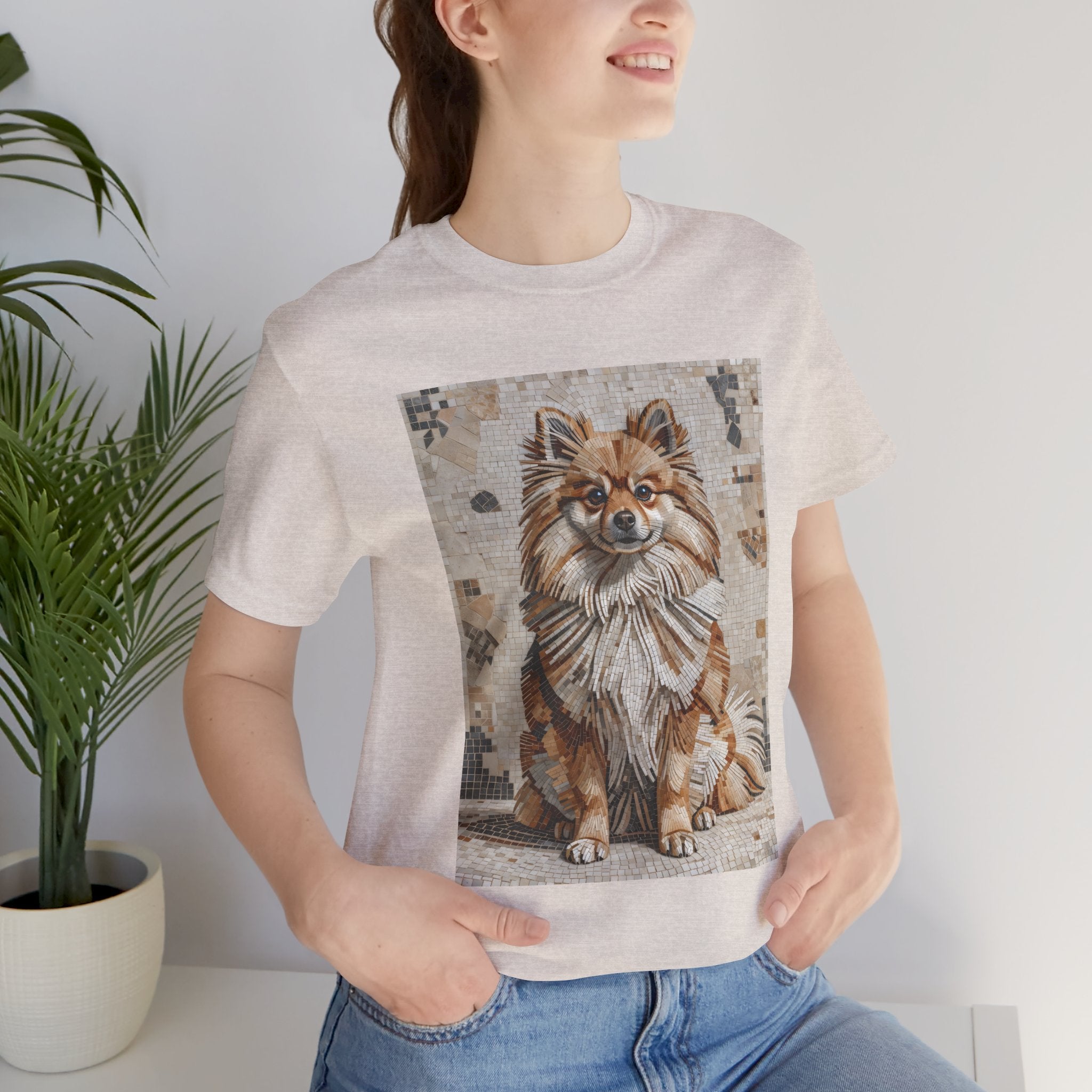 Pomeranian T Shirt | Living Work of Art Collection | Mosaic Style