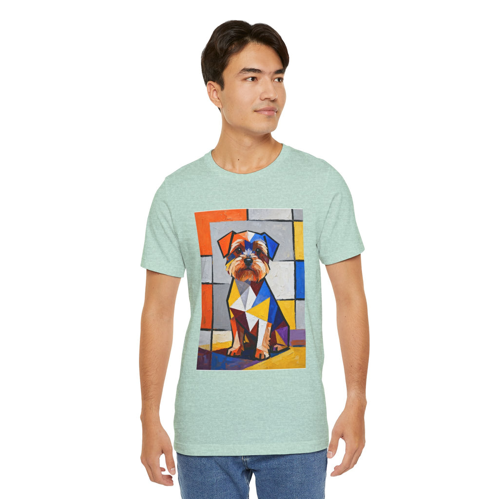 Yorkipoo T Shirt | Living Work of Art Collection | Cubist Style