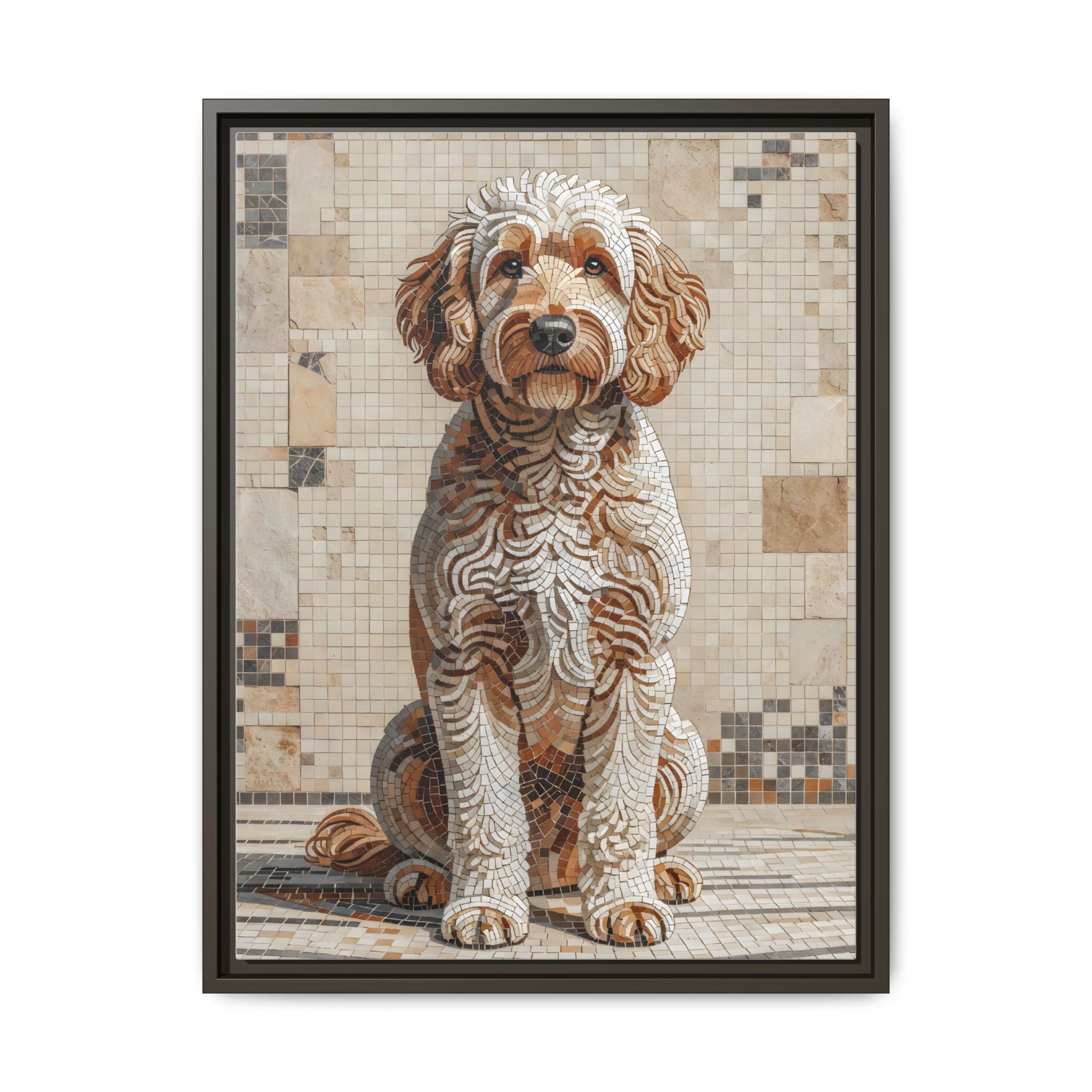Goldendoodle Canvas Wall Art | Living Work of Art Collection | Mosaic Style Print