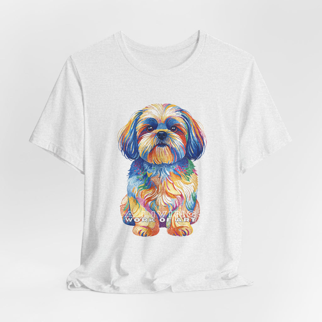 Shih Tzu T Shirt | Living Work of Art Collection | Pointillism Style