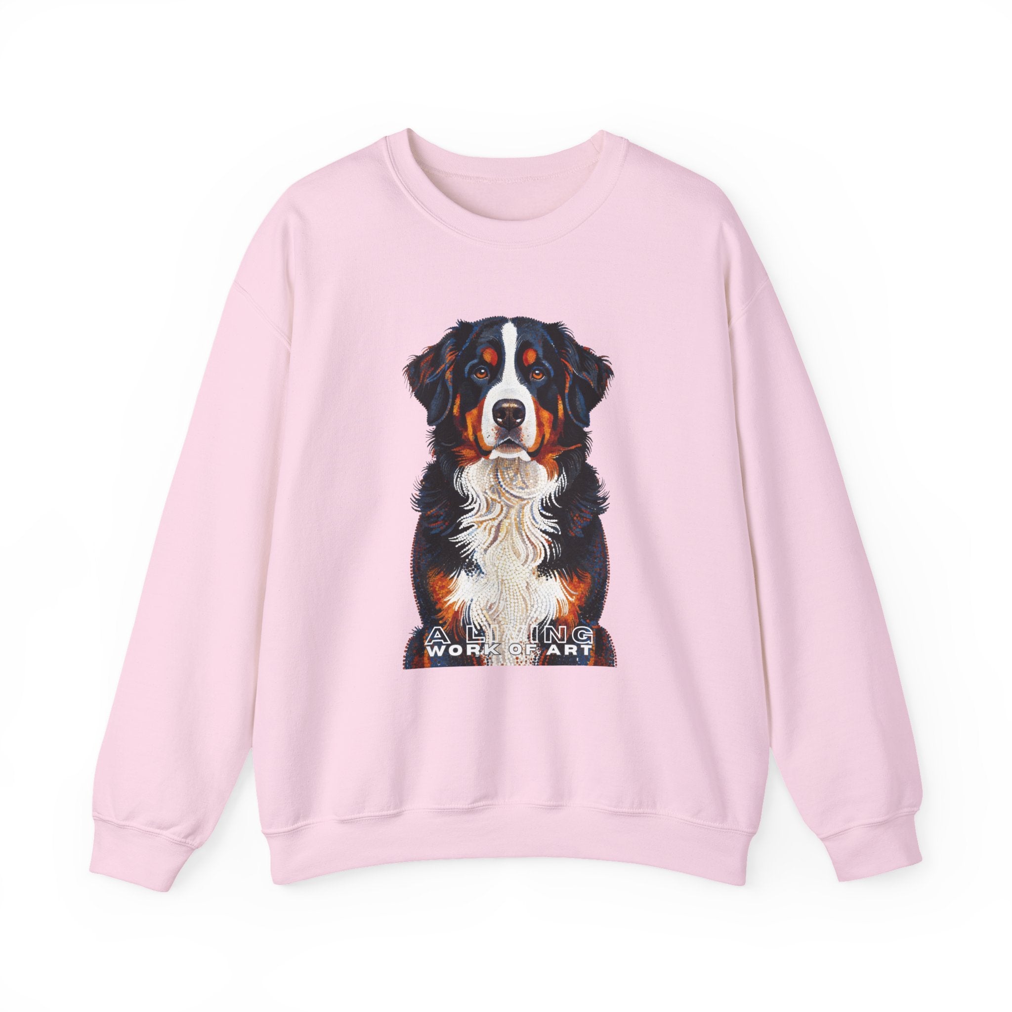 Bernese Mountain Dog Sweatshirt | Living Work of Art Collection | Pointillism Style
