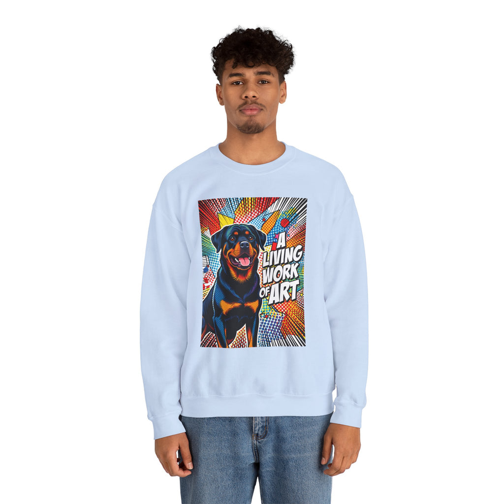 Rottweiler Sweatshirt I Living Work of Art Collection | Pop Art