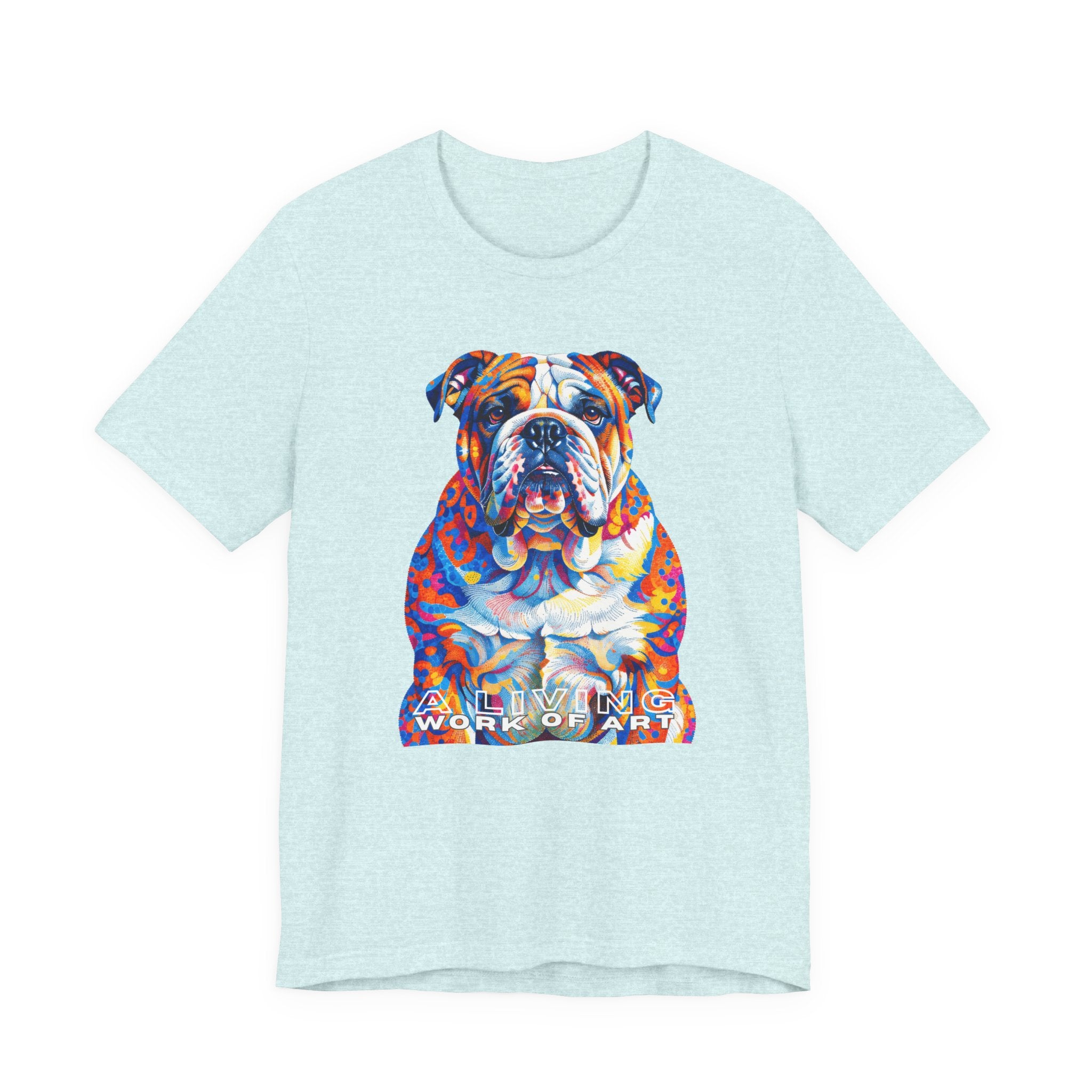 Bulldog T Shirt | Living Work of Art Collection | Pointillism Style