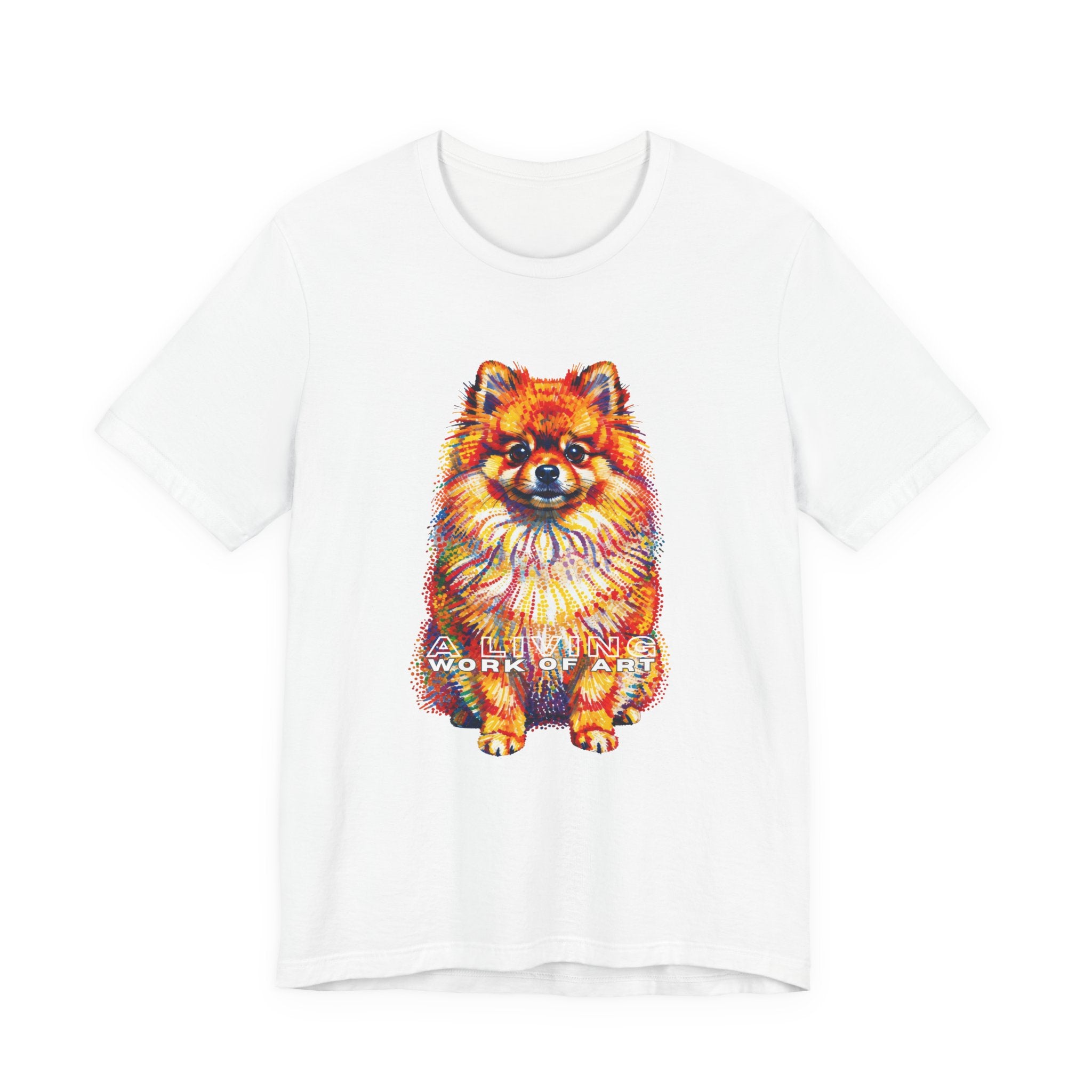 Pomeranian T Shirt | Living Work of Art Collection | Pointillism Style