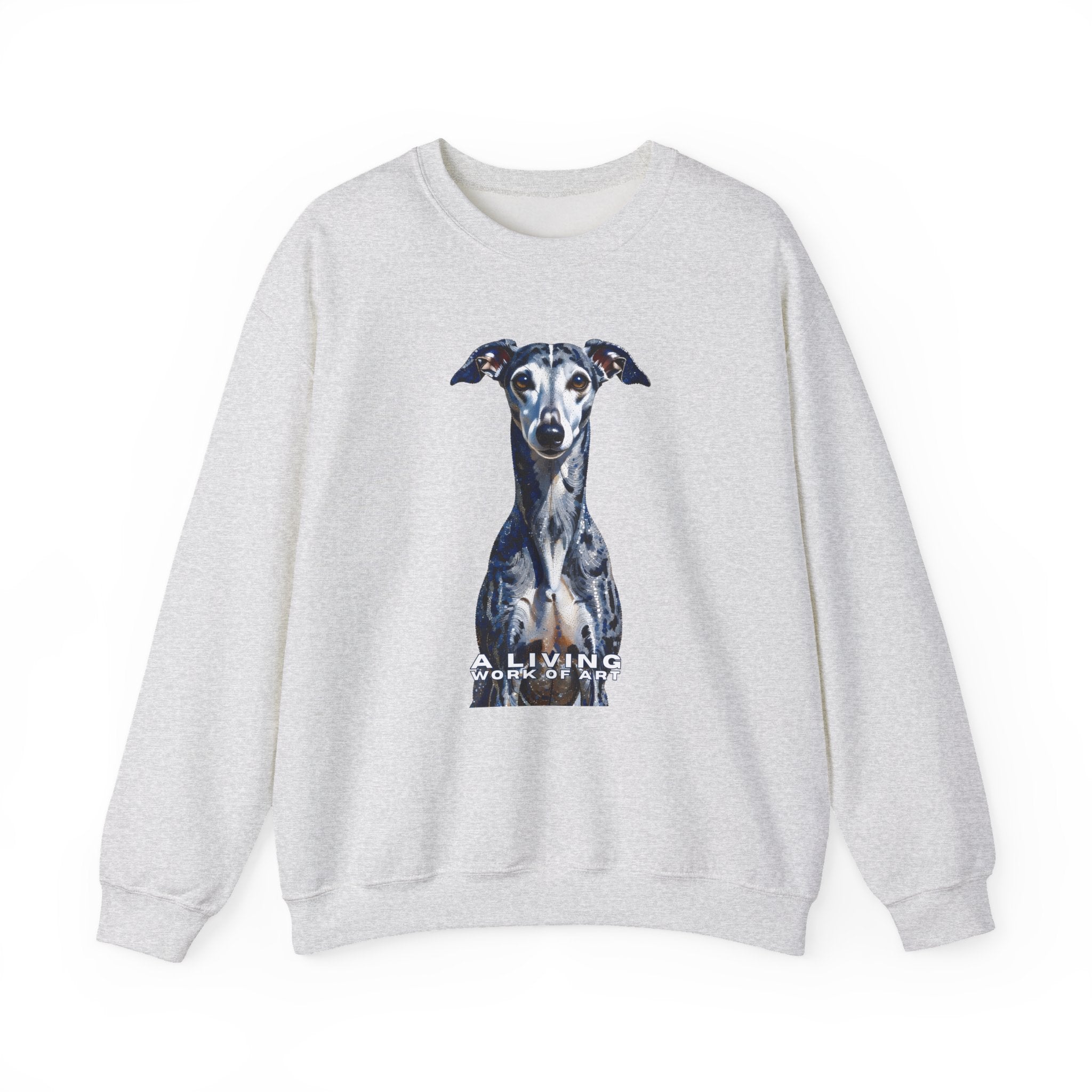 Whippet Sweatshirt | Living Work of Art Collection | Pointillism Style