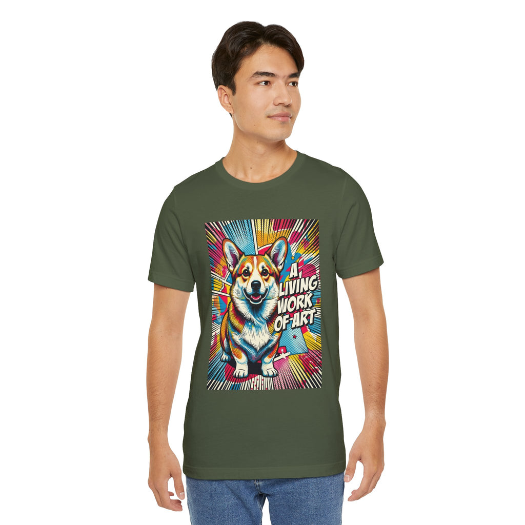 Corgi T Shirt | Living Work of Art Collection | Pop Art