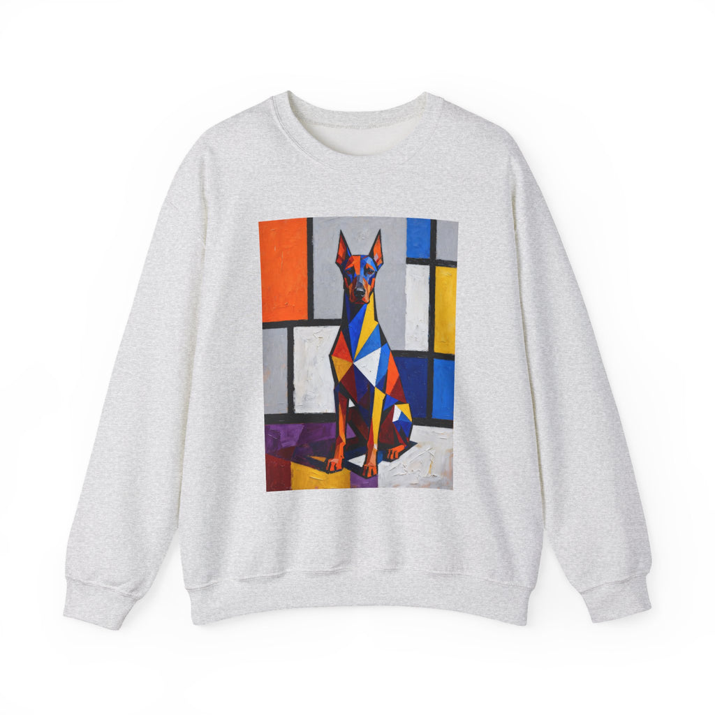 Doberman Pinscher Sweatshirt | Living Work of Art Collection | Cubist Style