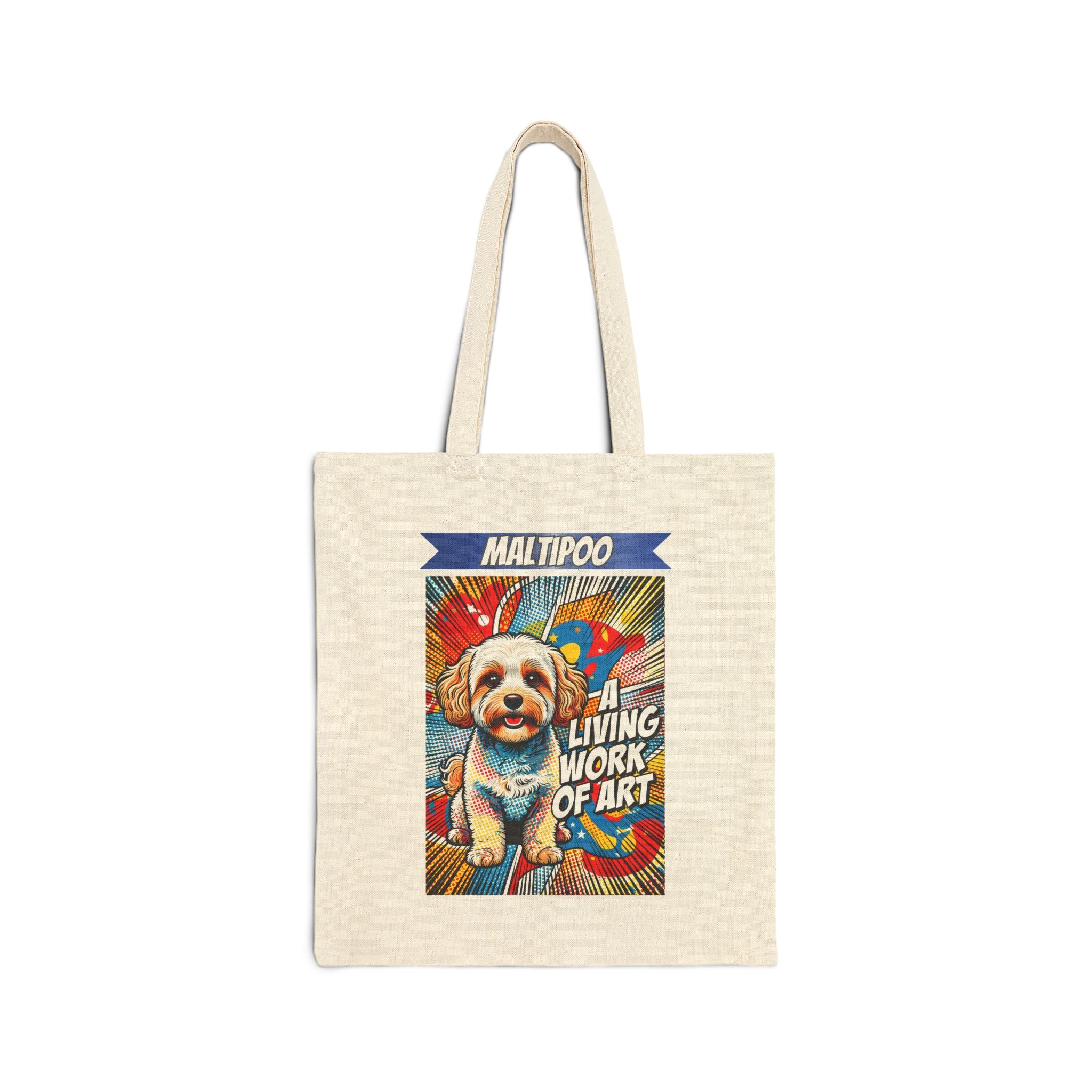 Maltipoo Tote Bag | Living Work of Art Collection | Pop Art