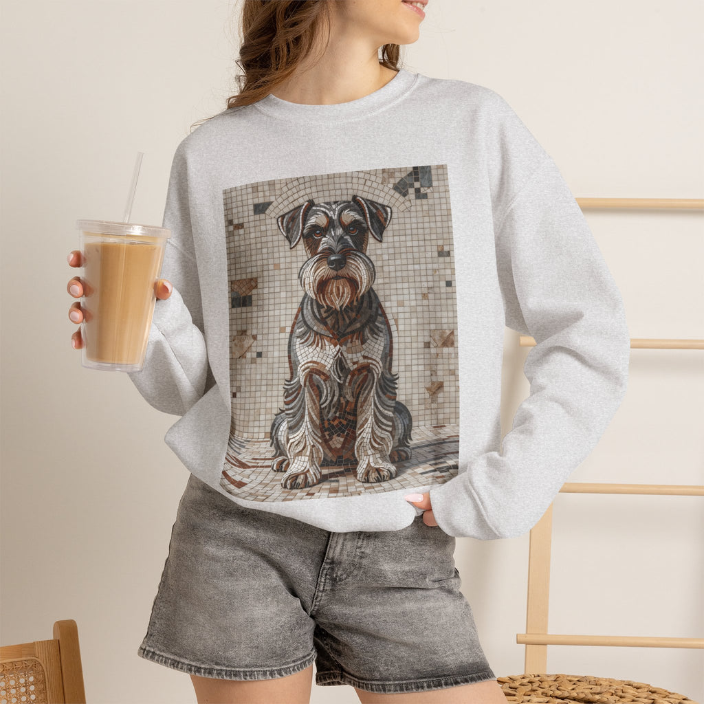 Schnauzer Sweatshirt | Living Work of Art Collection | Mosaic Style