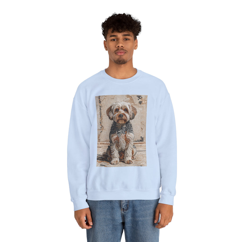 Yorkipoo Sweatshirt | Living Work of Art Collection | Mosaic Style
