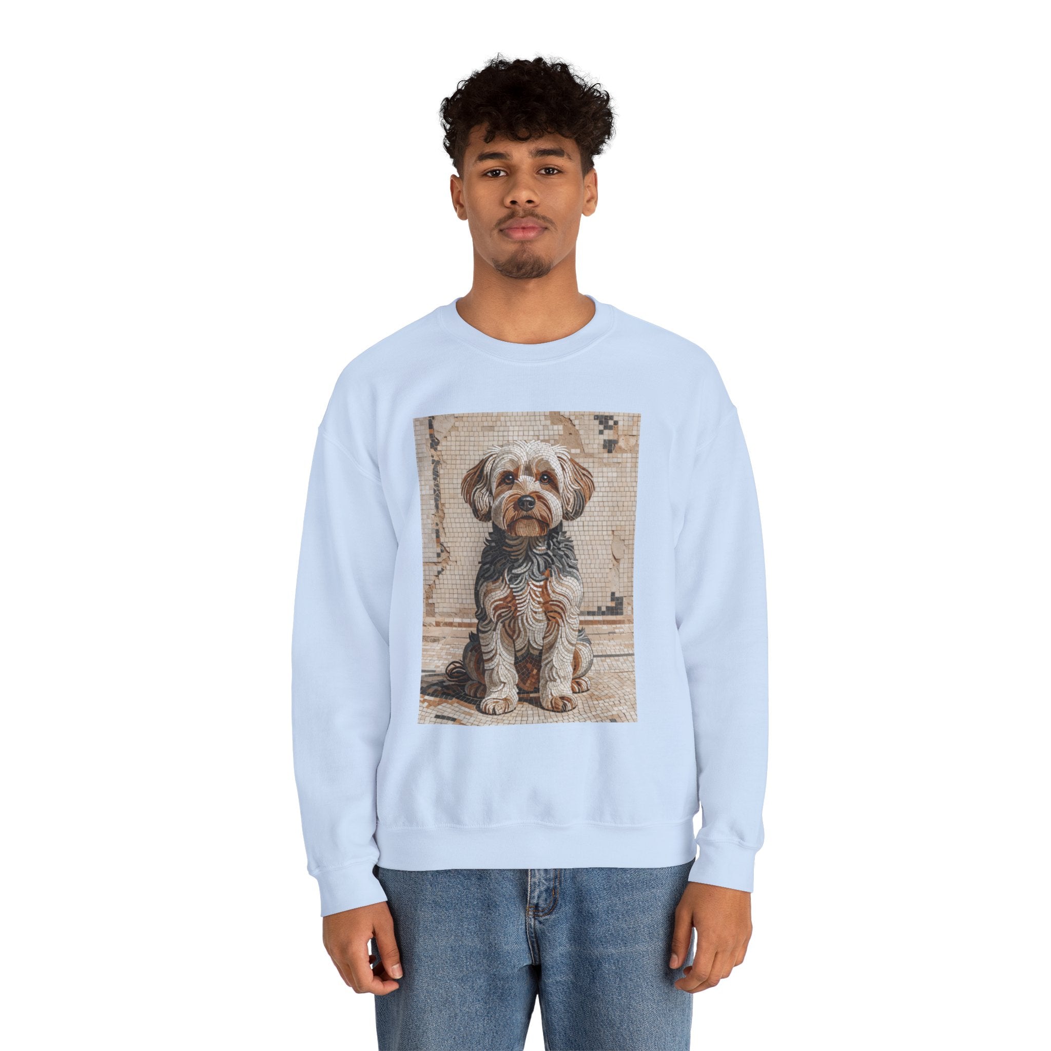 Yorkipoo Sweatshirt | Living Work of Art Collection | Mosaic Style