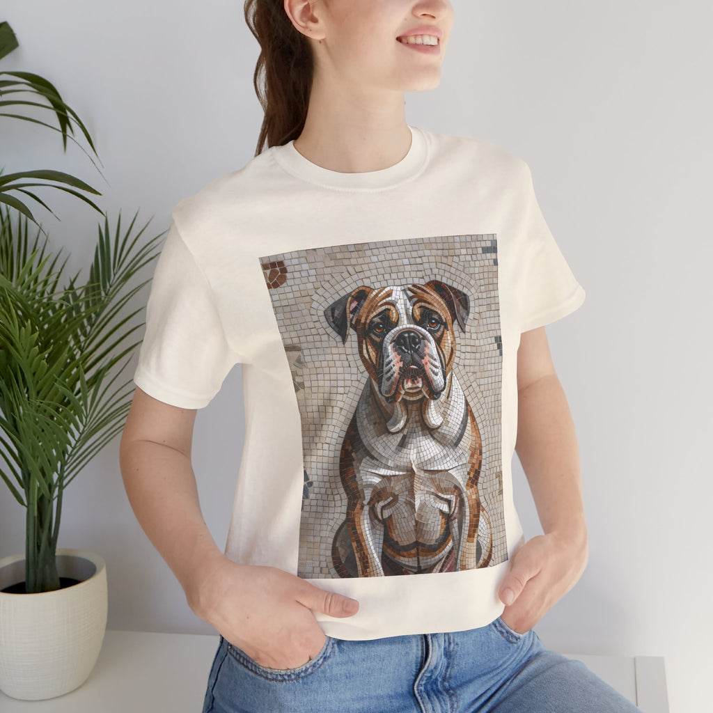 Bulldog T Shirt | Living Work of Art Collection | Mosaic Style