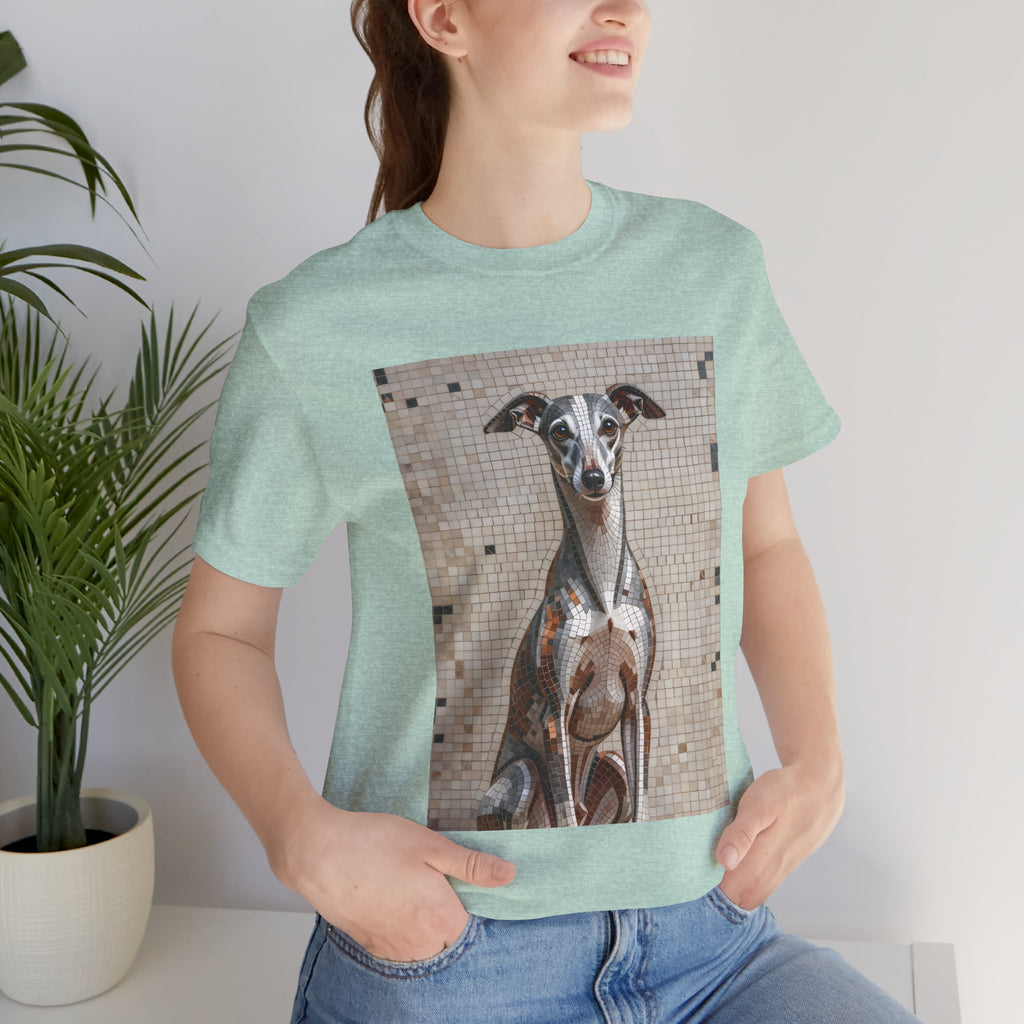 Whippet T Shirt | Living Work of Art Collection | Mosaic Style