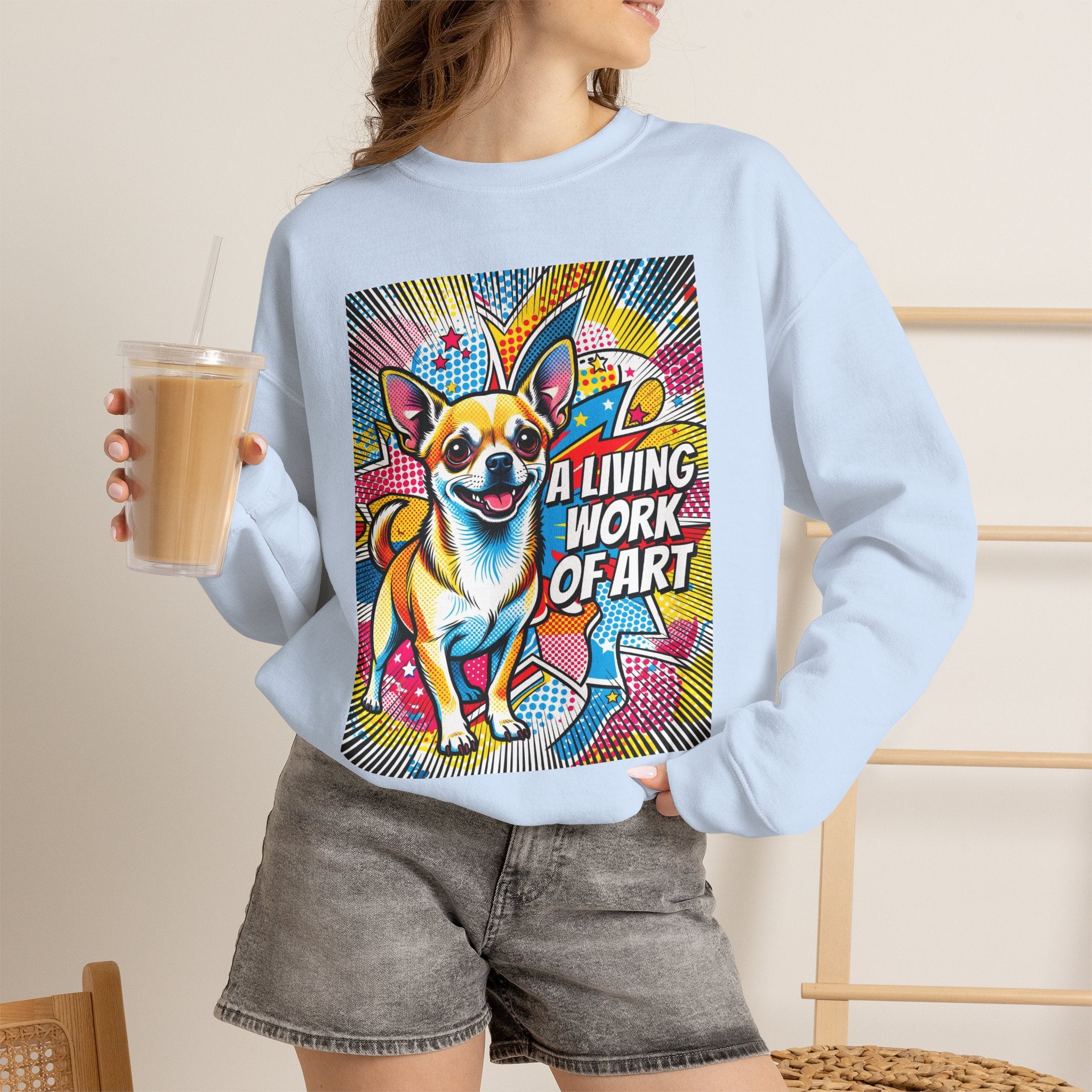 Chihuahua Sweatshirt | Living Work of Art Collection | Pop Art
