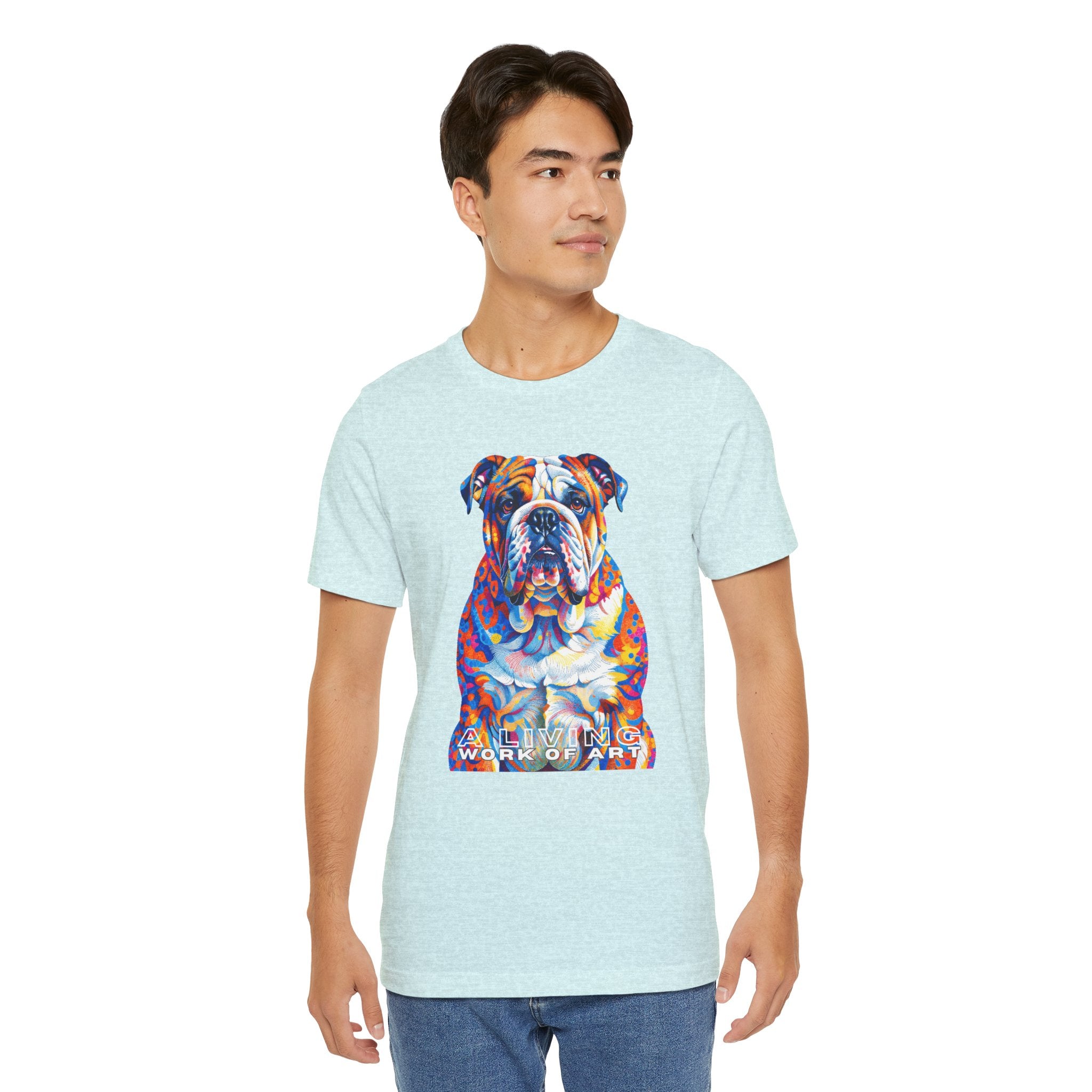 Bulldog T Shirt | Living Work of Art Collection | Pointillism Style