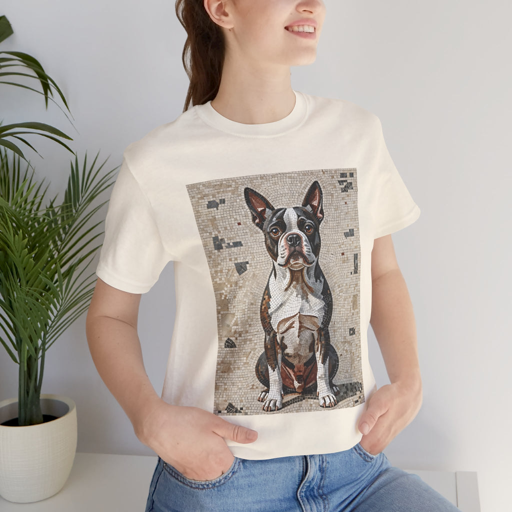 Boston Terrier T Shirt | Living Work of Art Collection | Mosaic Style