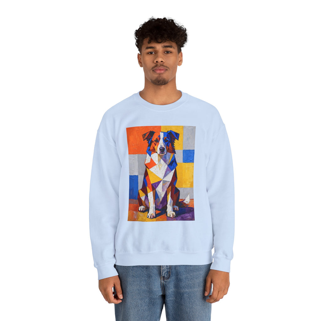 Australian Shepherd Sweatshirt | Living Work of Art Collection | Cubist Style