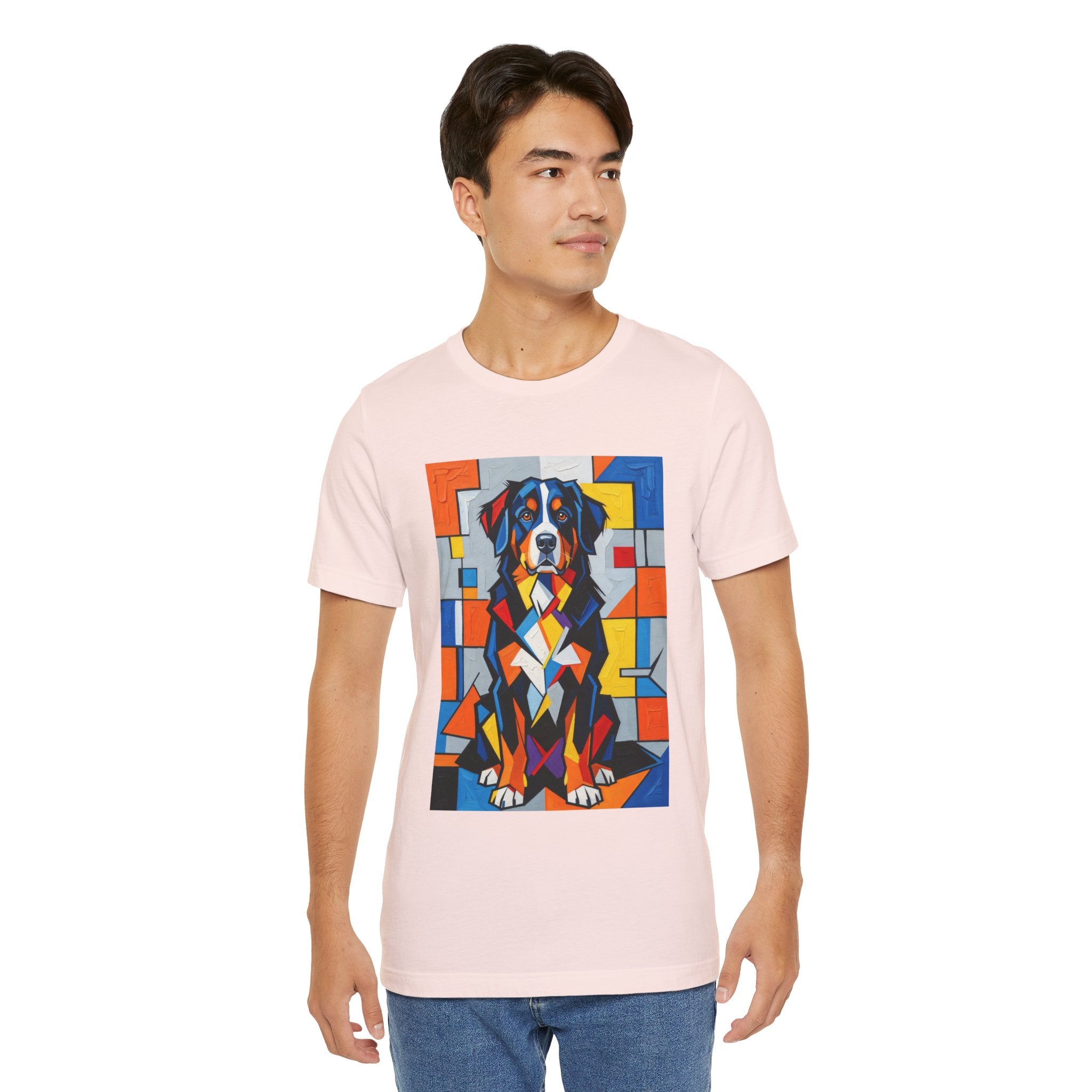 Bernese Mountain Dog T Shirt | Living Work of Art Collection | Cubist Style