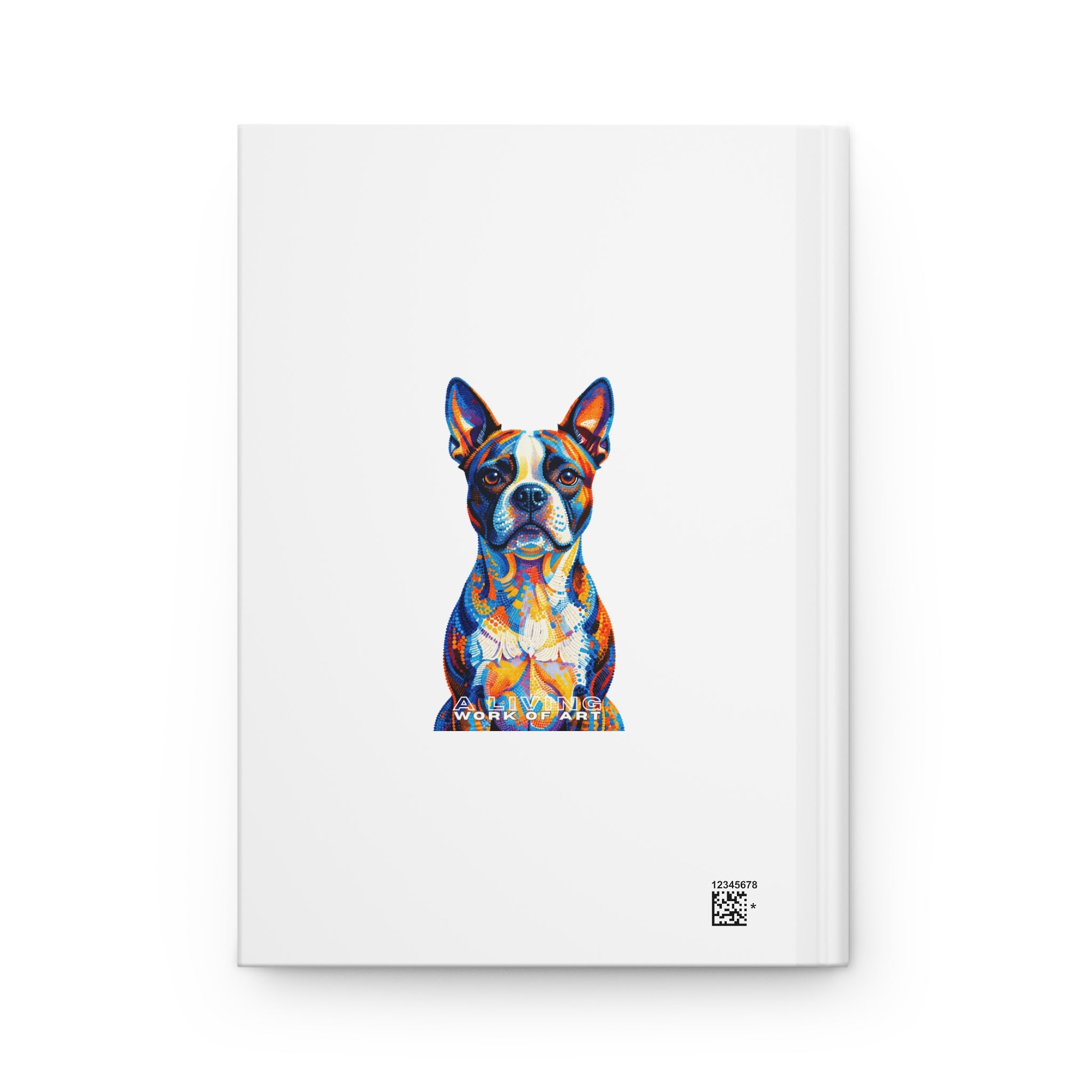 Boston Terrier Notebook | Living Work of Art Collection | Pointillism Style