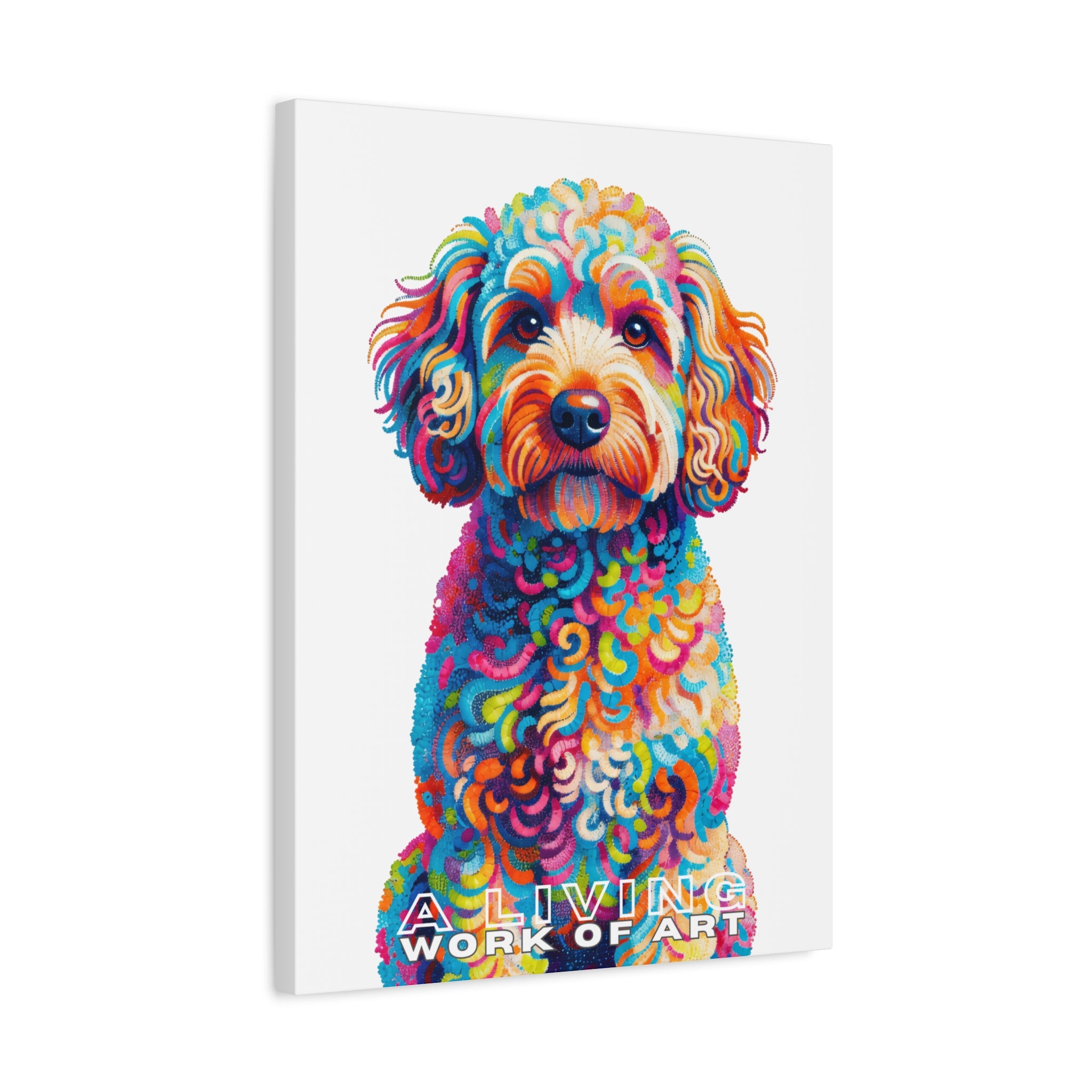 Schnoodle Canvas Wall Art | Living Work of Art Collection | Pointillism Style Print