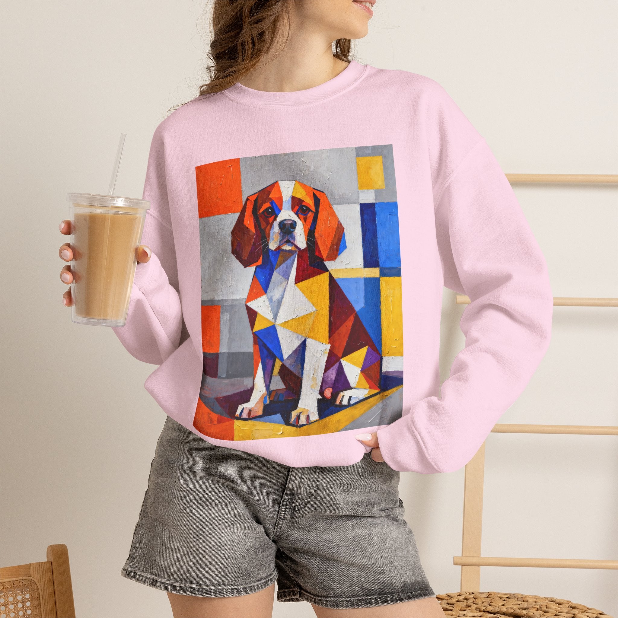 Cavalier King Charles Spaniel Sweatshirt | Living Work of Art Collection | Cubist Style