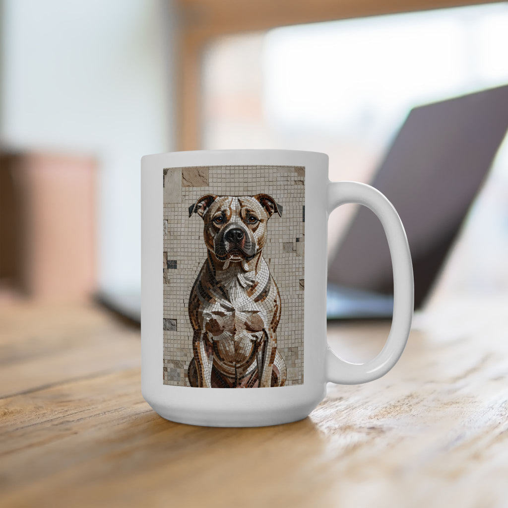 Staffordshire Bull Terrier Coffee Mug | Living Work of Art Collection | Mosaic Style