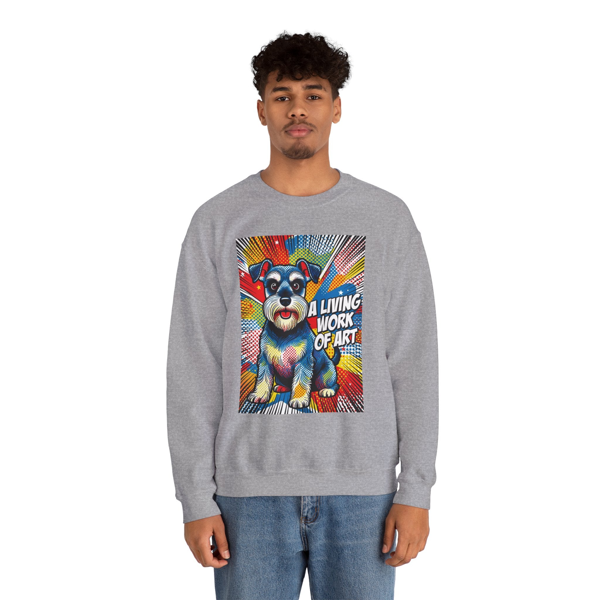 Schnauzer Sweatshirt | Living Work of Art Collection | Pop Art