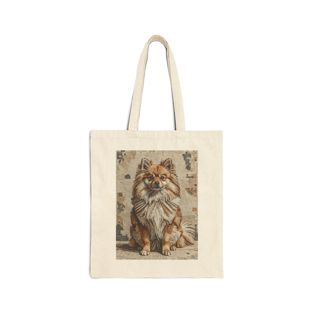 Pomeranian Tote Bag | Living Work of Art Collection | Mosaic Style