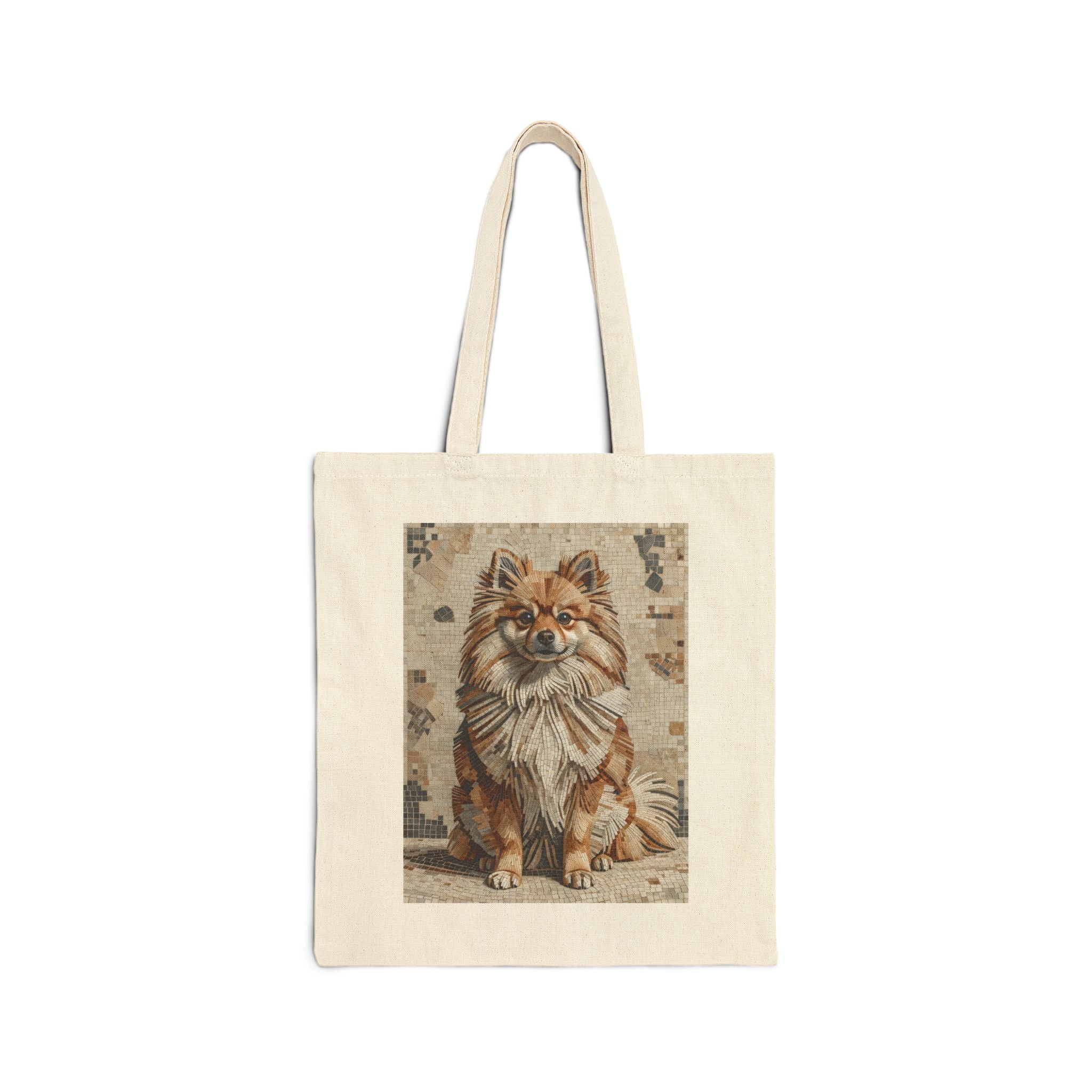 Pomeranian Tote Bag | Living Work of Art Collection | Mosaic Style