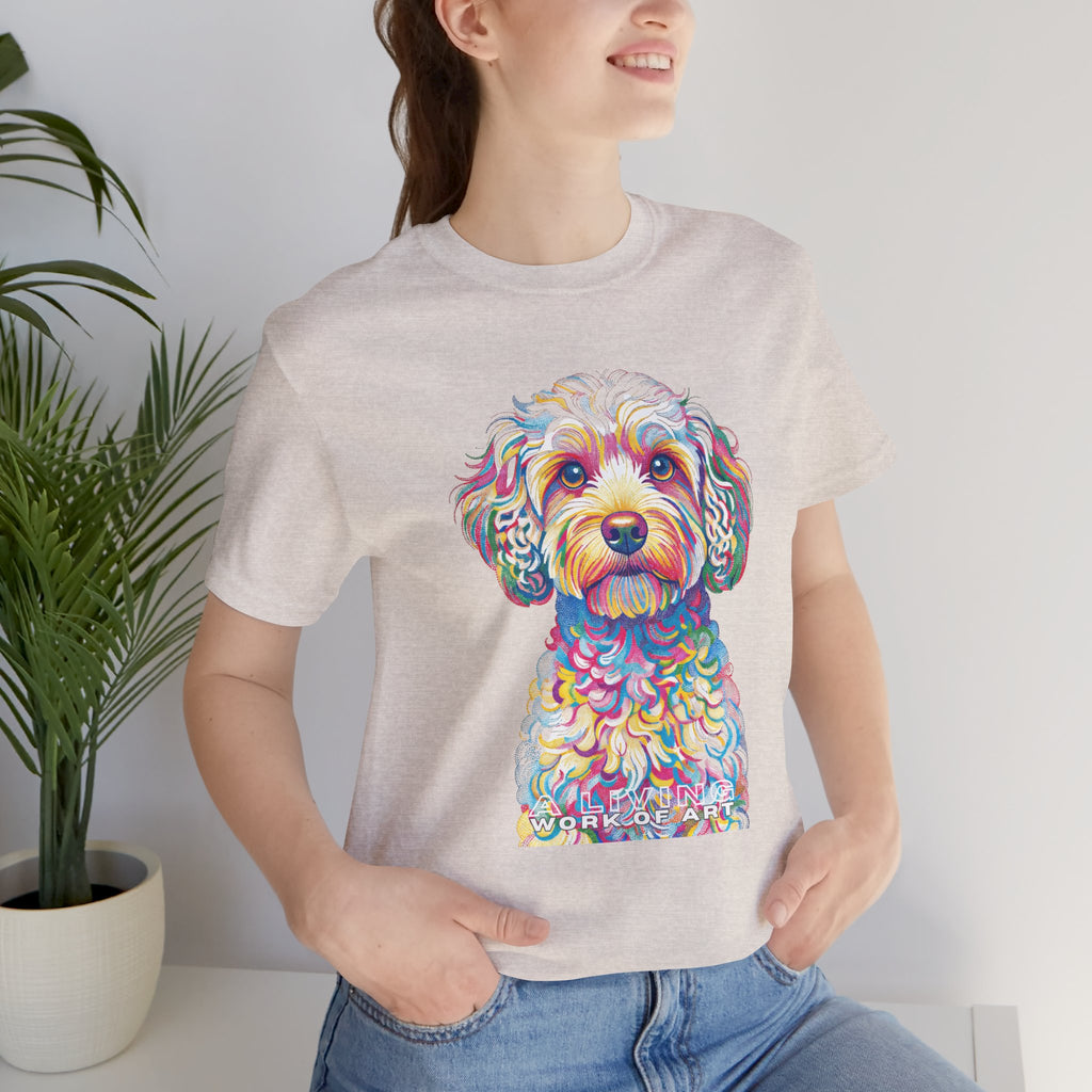 Cavapoo T Shirt | Living Work of Art Collection | Pointillism Style