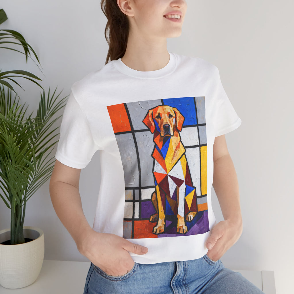 Golden Retriever T Shirt | Living Work of Art Collection | Cubist Style
