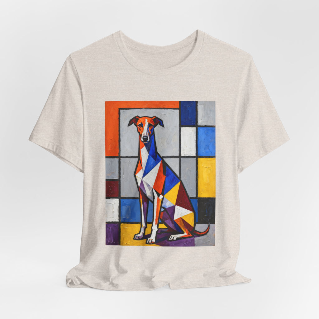 Whippet T Shirt | Living Work of Art Collection | Cubist Style