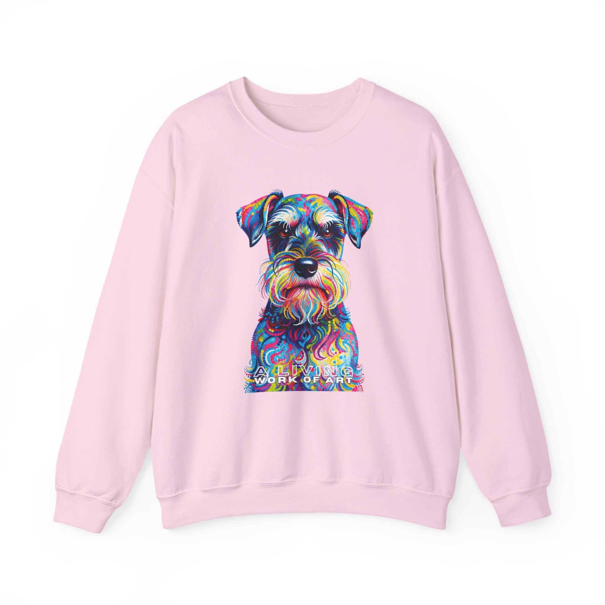 Schnauzer Sweatshirt | Living Work of Art Collection | Pointillism Style