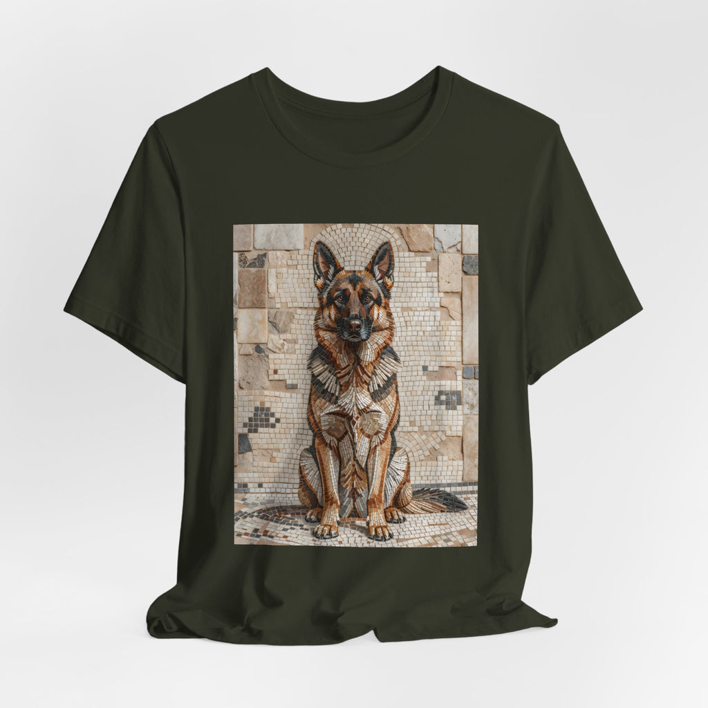 German Shepherd T Shirt | Living Work of Art Collection | Mosaic Style