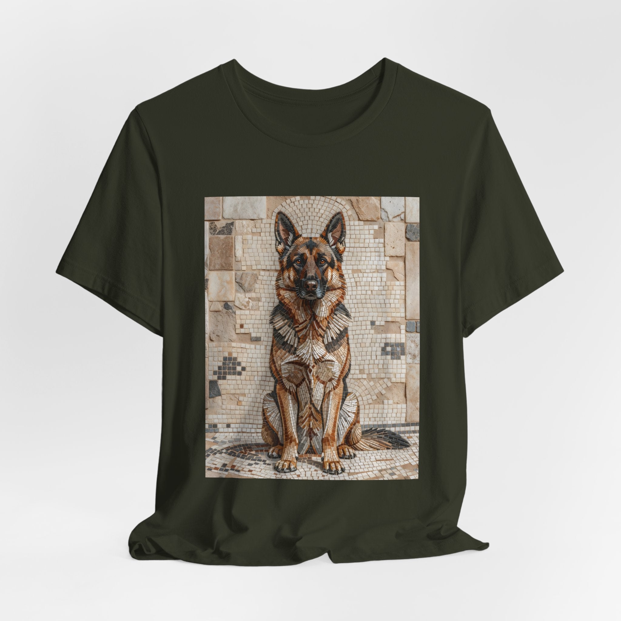 German Shepherd T Shirt | Living Work of Art Collection | Mosaic Style